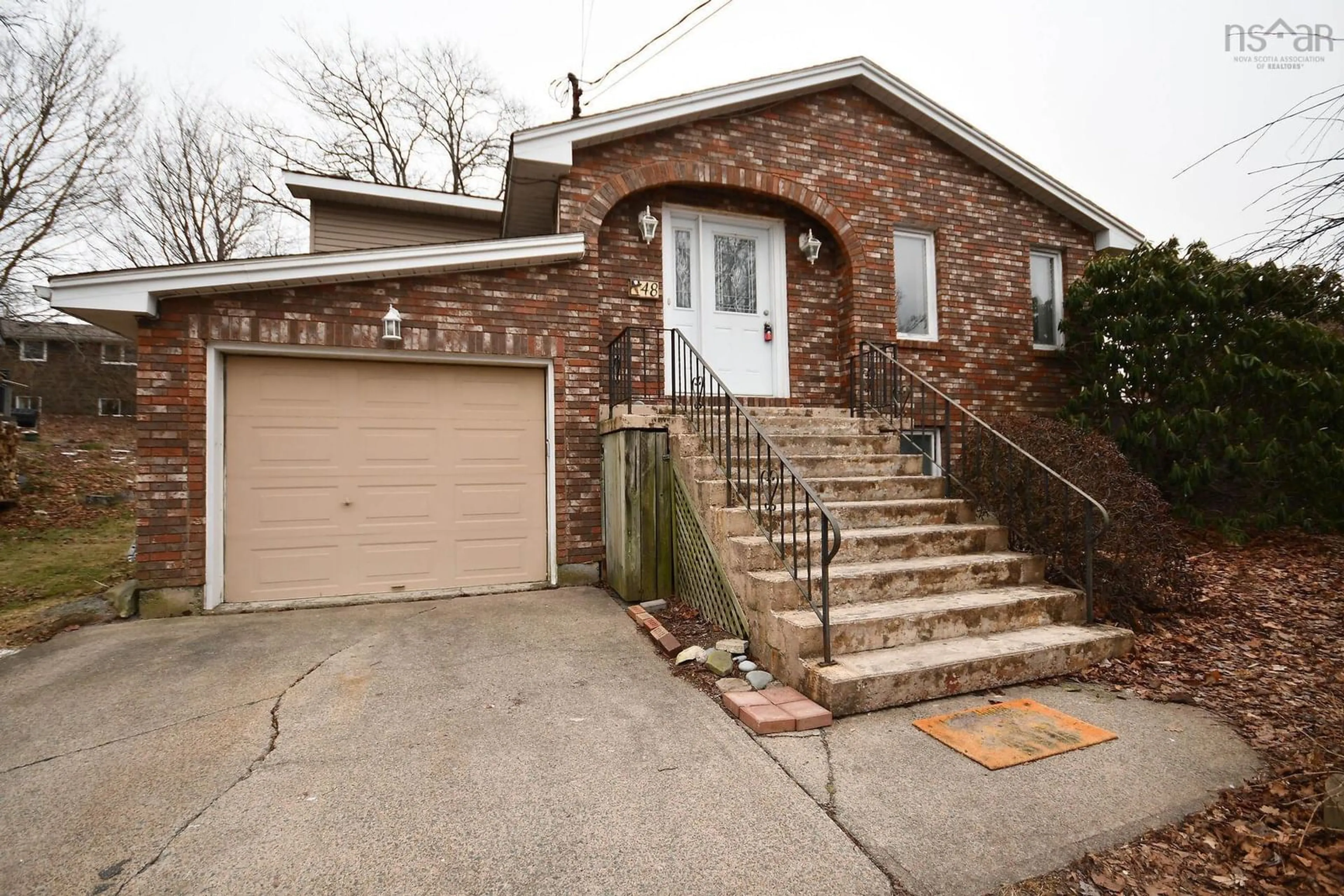 Home with brick exterior material, street for 48 Oathill Cres, Dartmouth Nova Scotia B2Y 4H2