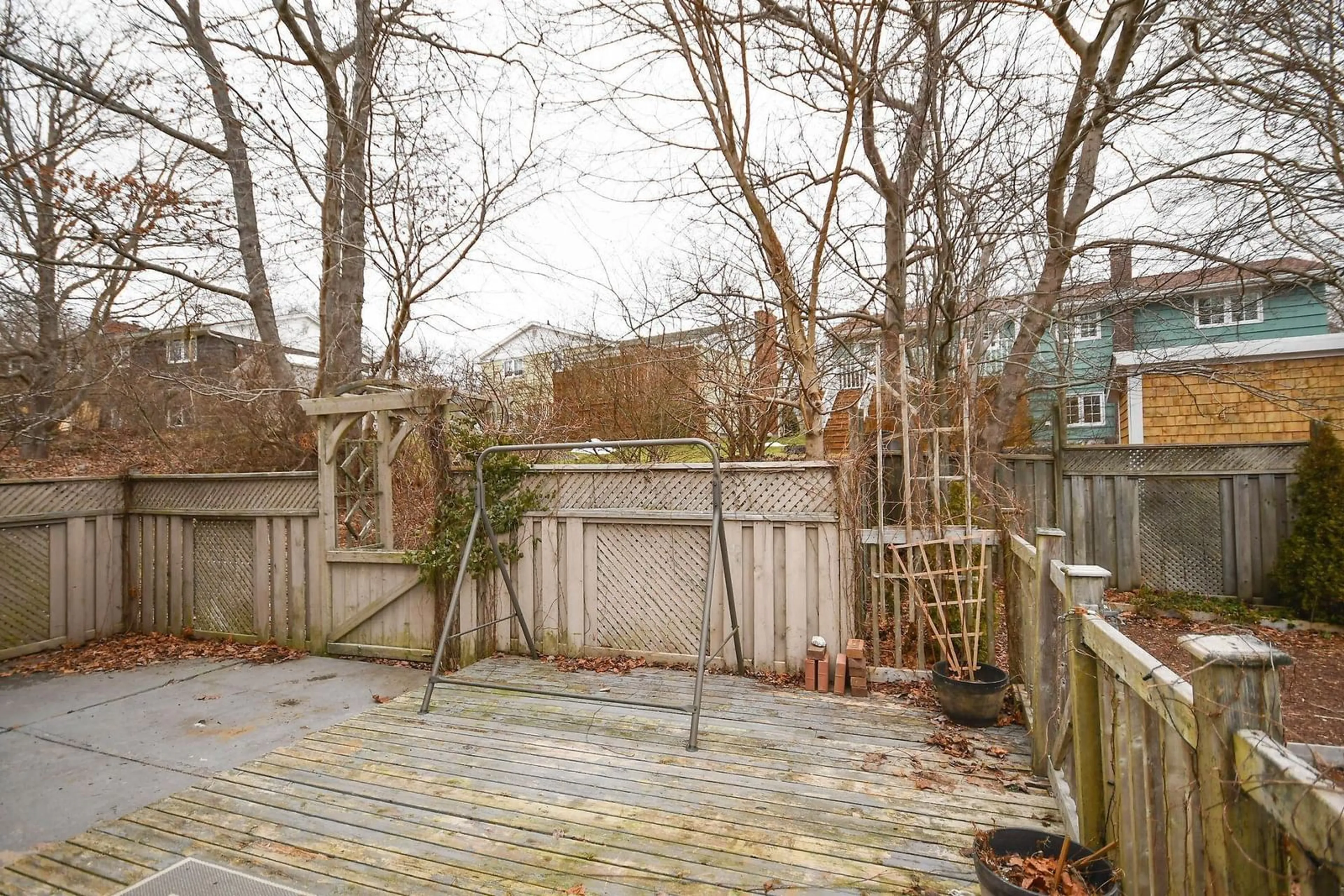 Patio, forest/trees view for 48 Oathill Cres, Dartmouth Nova Scotia B2Y 4H2