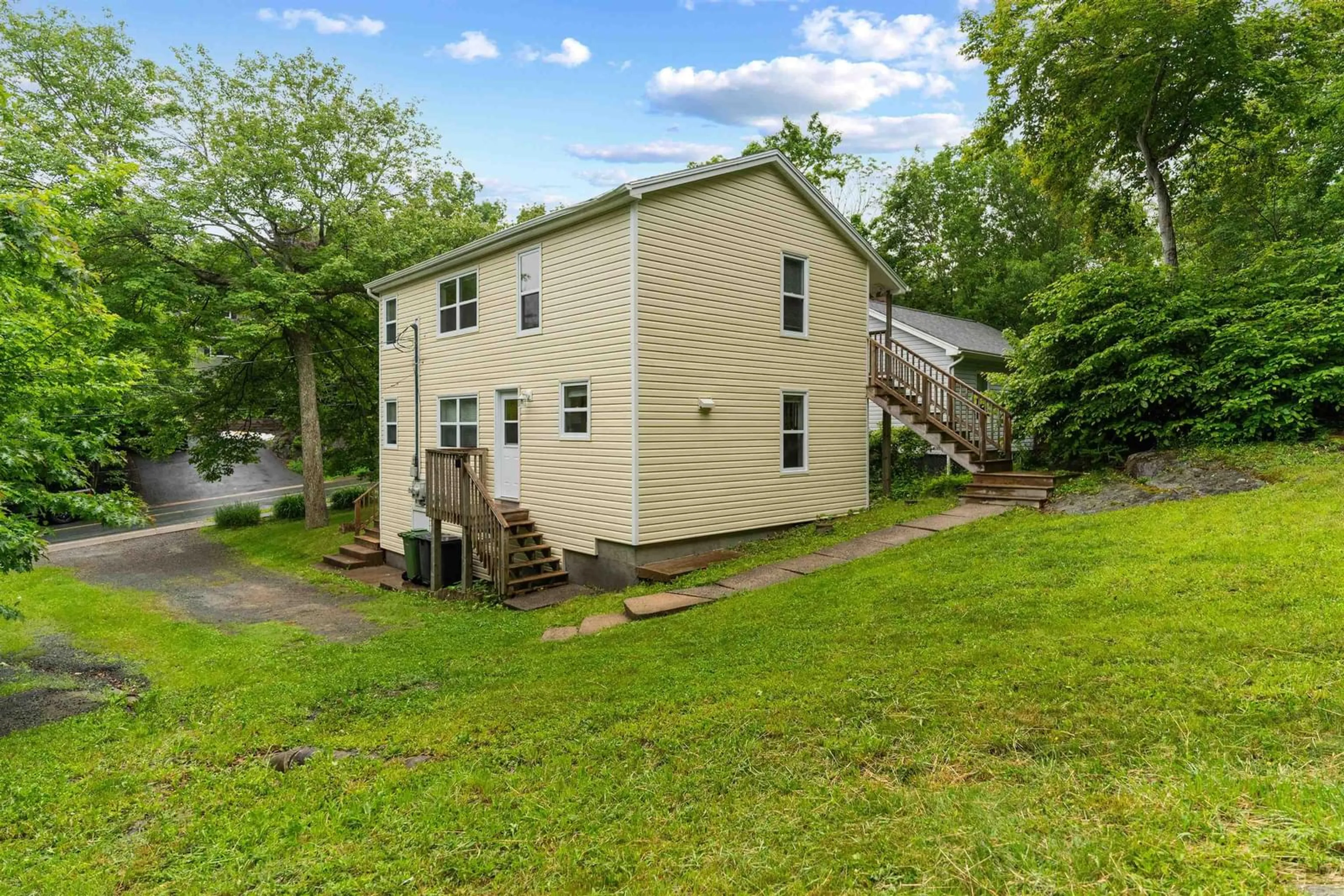 A pic from outside/outdoor area/front of a property/back of a property/a pic from drone, unknown for 87 Meadowbrook Drive, Bedford Nova Scotia B4A 1R2