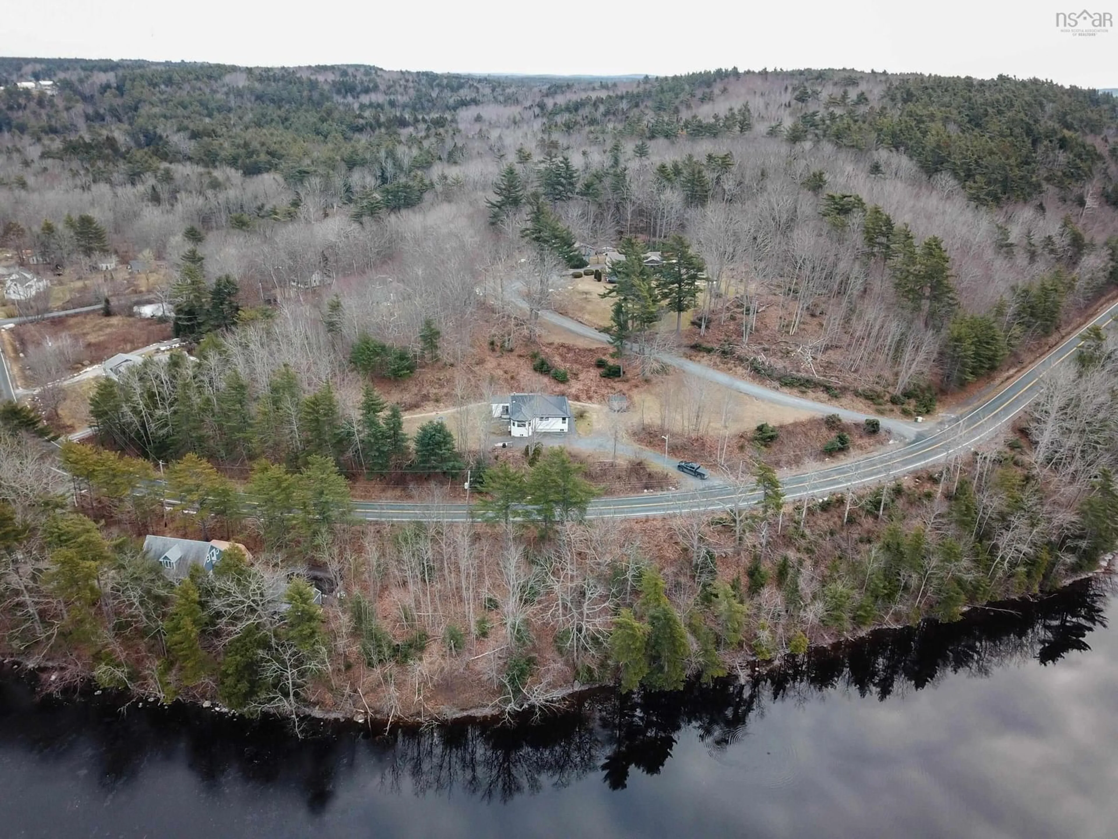 A pic from outside/outdoor area/front of a property/back of a property/a pic from drone, water/lake/river/ocean view for 6154 332 Hwy, Upper Lahave Nova Scotia B4V 7B2