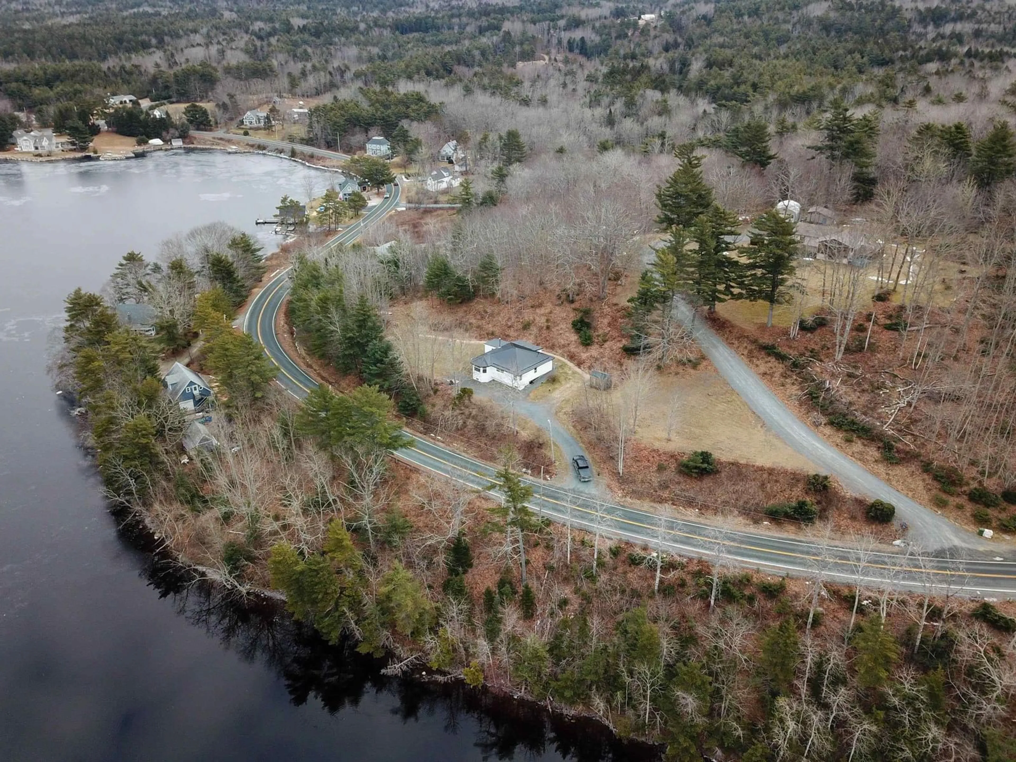 A pic from outside/outdoor area/front of a property/back of a property/a pic from drone, water/lake/river/ocean view for 6154 332 Hwy, Upper Lahave Nova Scotia B4V 7B2