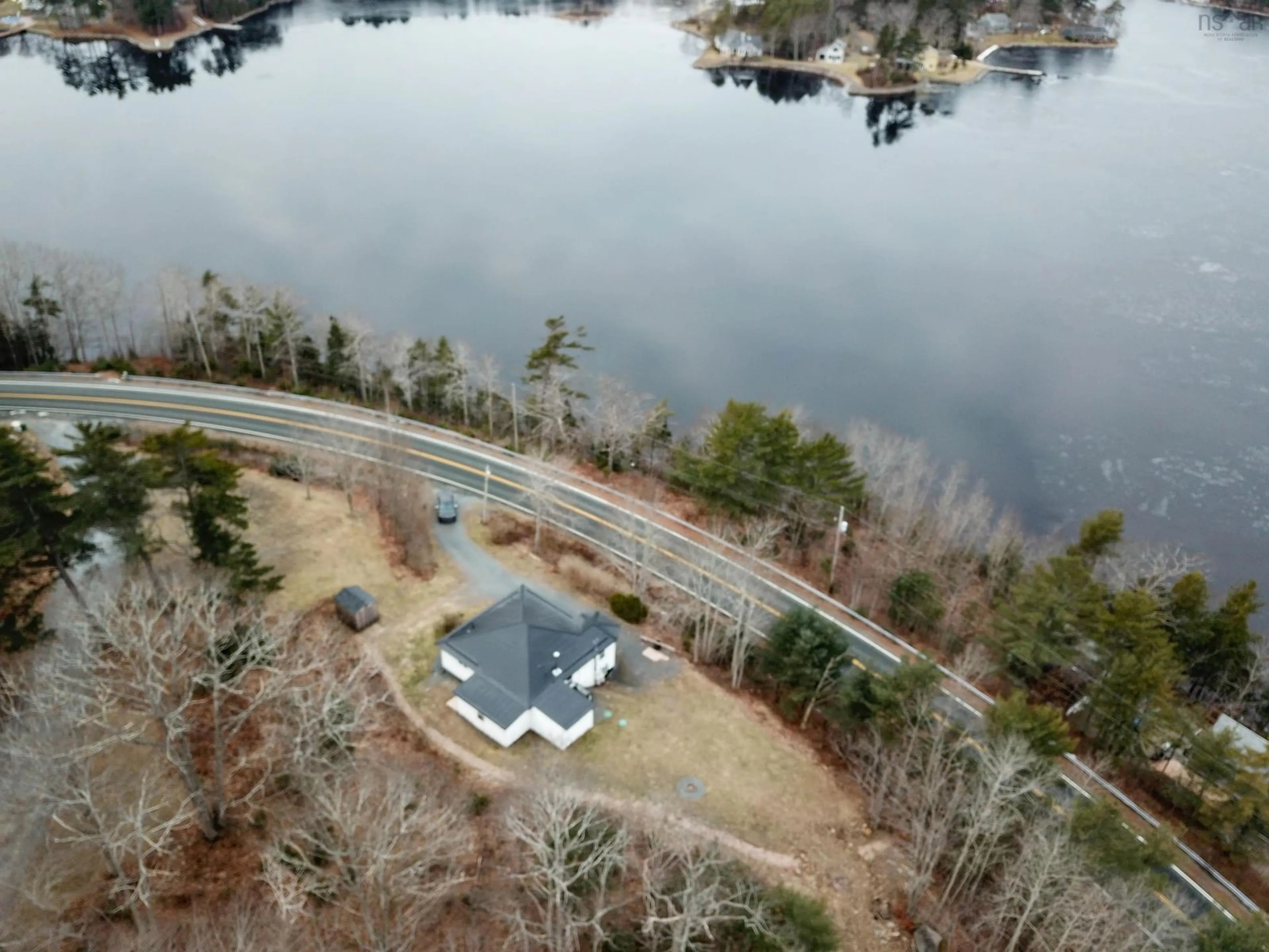 A pic from outside/outdoor area/front of a property/back of a property/a pic from drone, water/lake/river/ocean view for 6154 332 Hwy, Upper Lahave Nova Scotia B4V 7B2