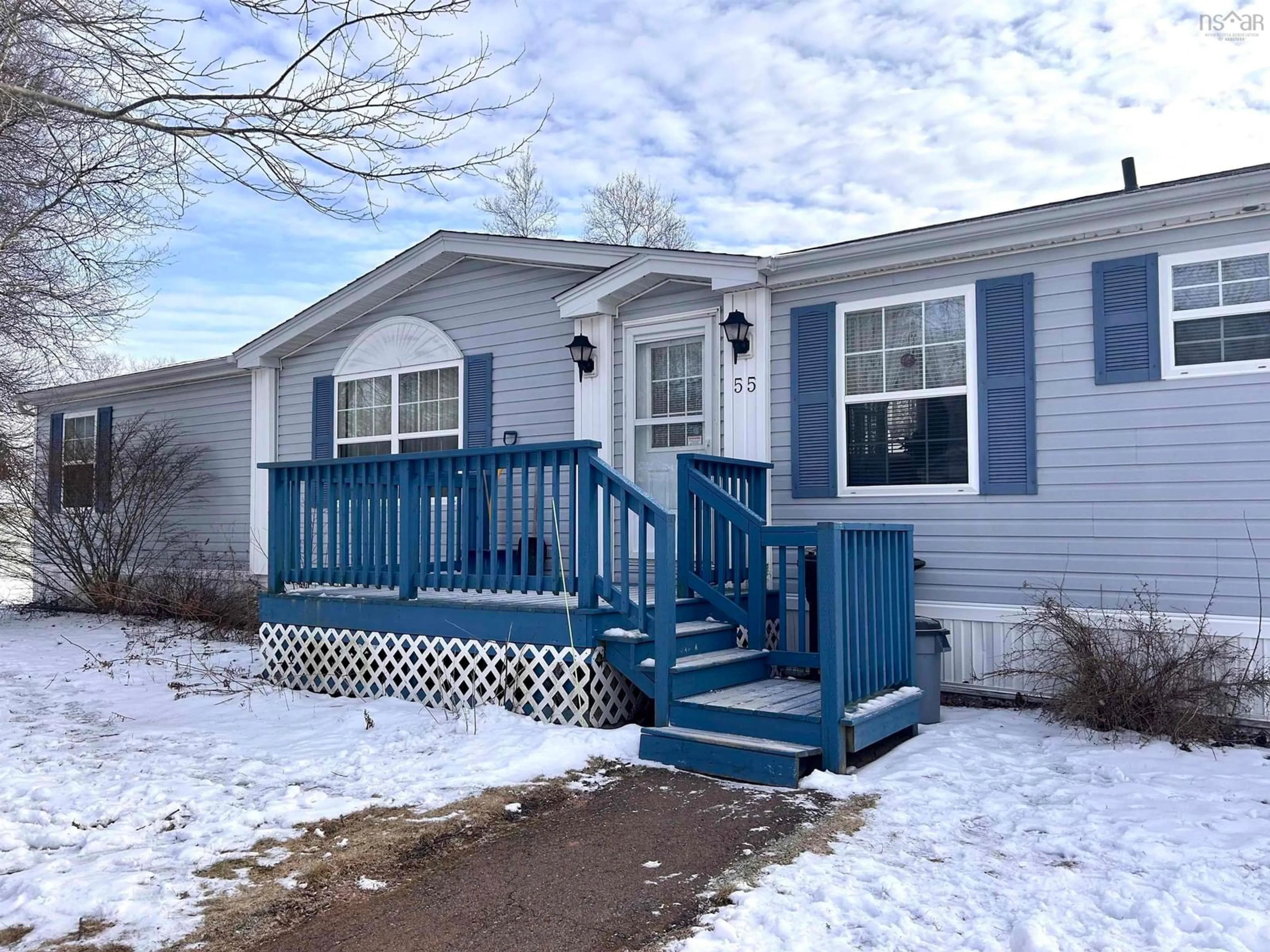 Home with vinyl exterior material, street for 55 Rosewood Dr, Amherst Nova Scotia B4H 4S6