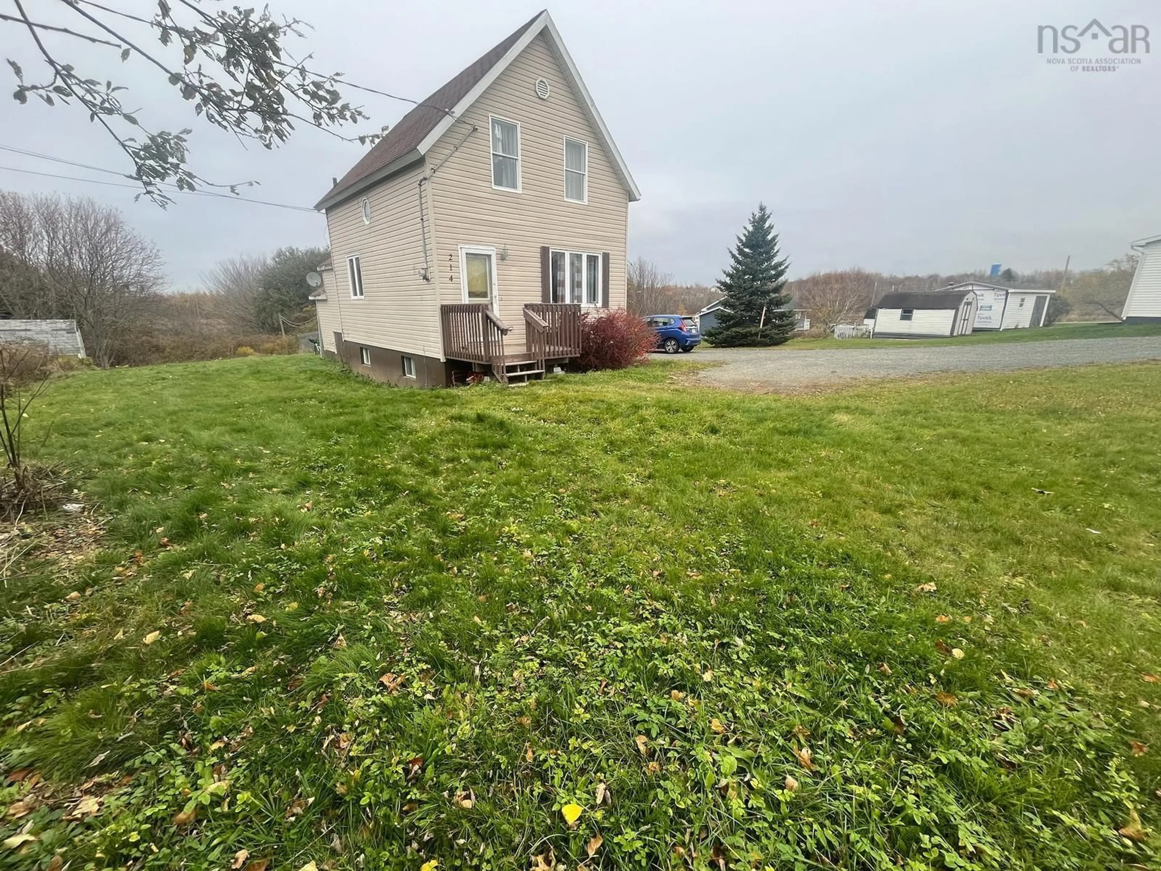 A pic from outside/outdoor area/front of a property/back of a property/a pic from drone, unknown for 214 Centerville Street, Reserve Mines Nova Scotia B1E 1A7