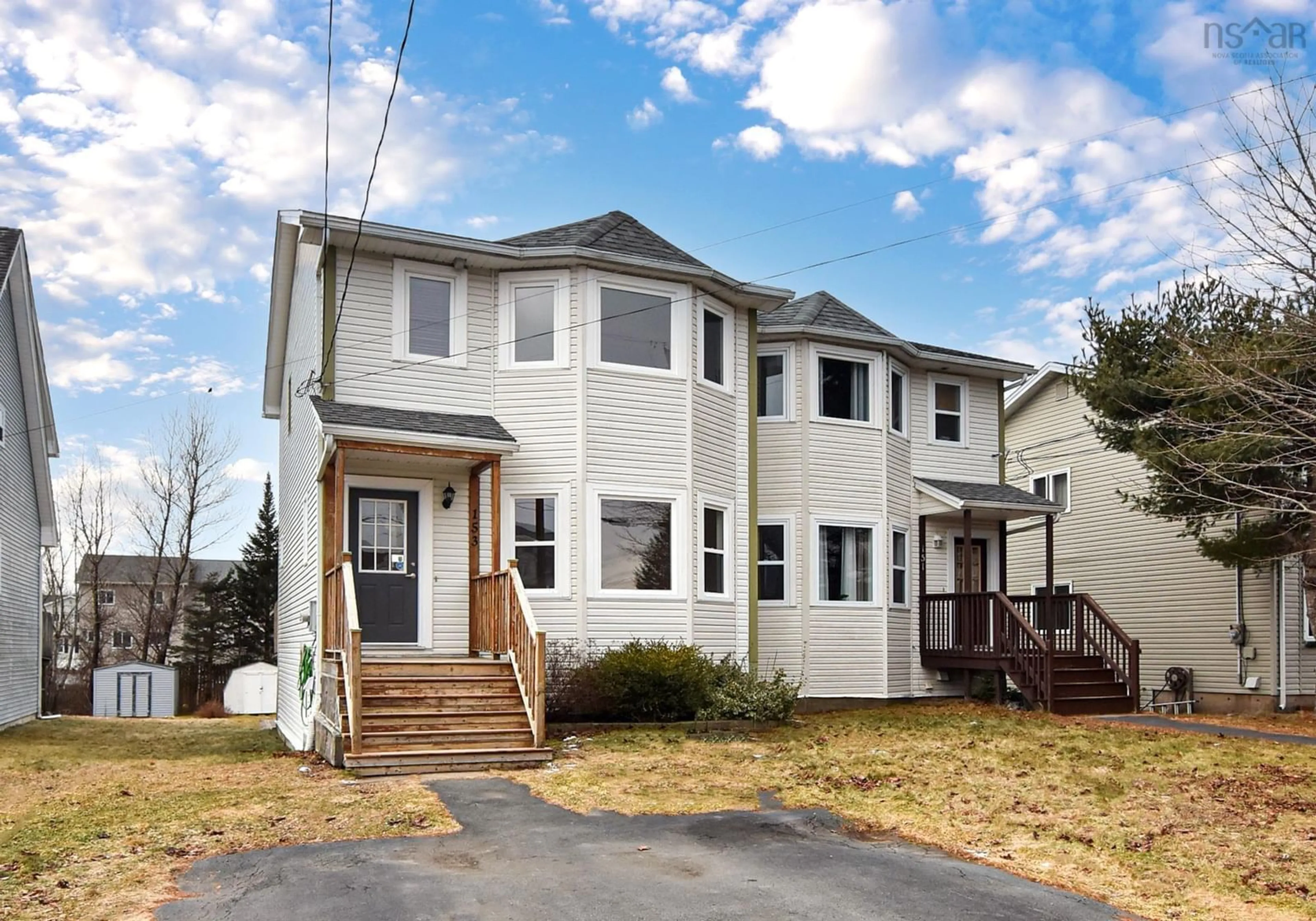 Home with vinyl exterior material, street for 153 Brentwood Avenue, Timberlea Nova Scotia B3T 1H8