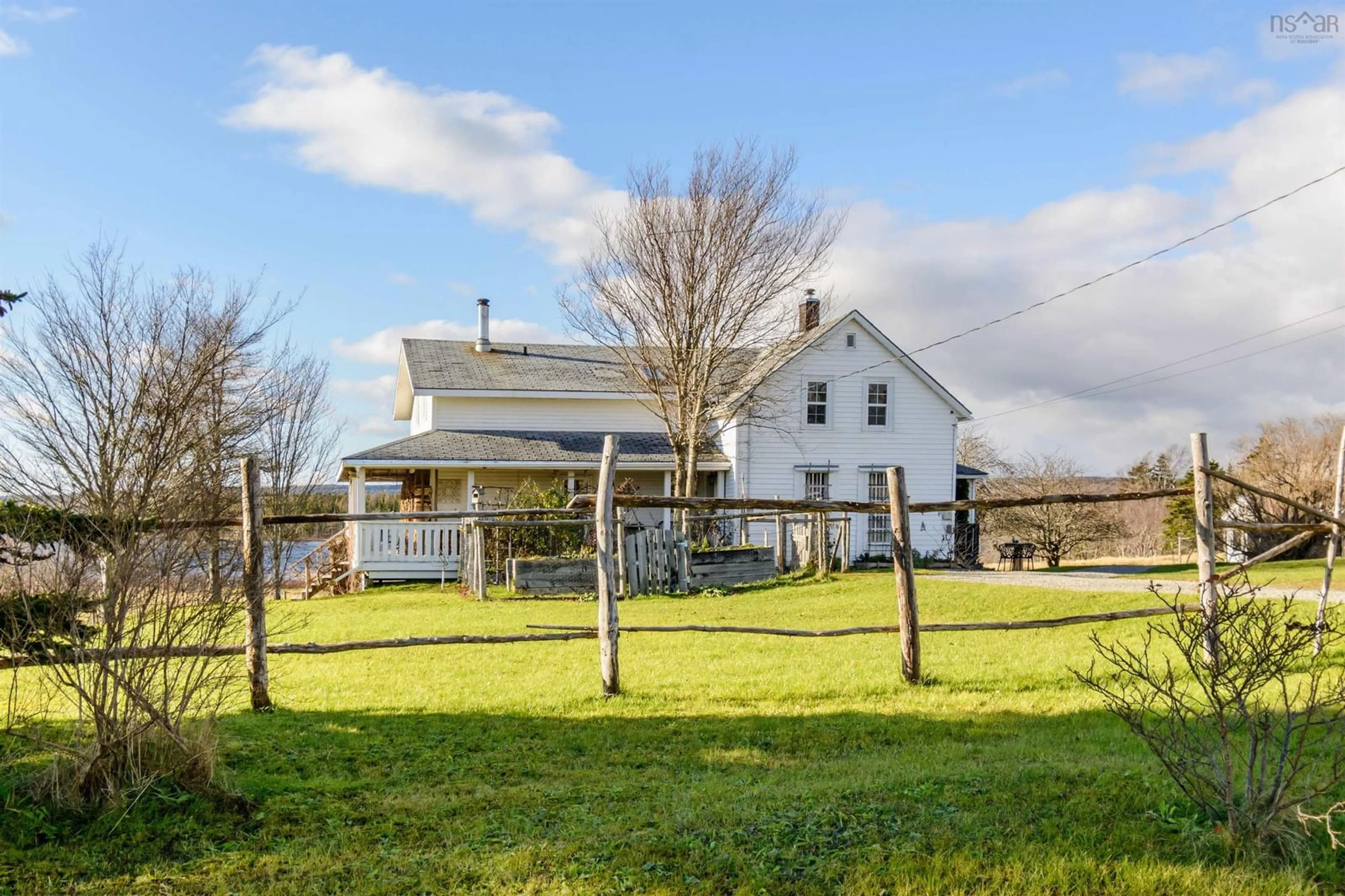 A pic from outside/outdoor area/front of a property/back of a property/a pic from drone, building for 2660 Loch Lomond Rd, Enon Nova Scotia B1J 1W8