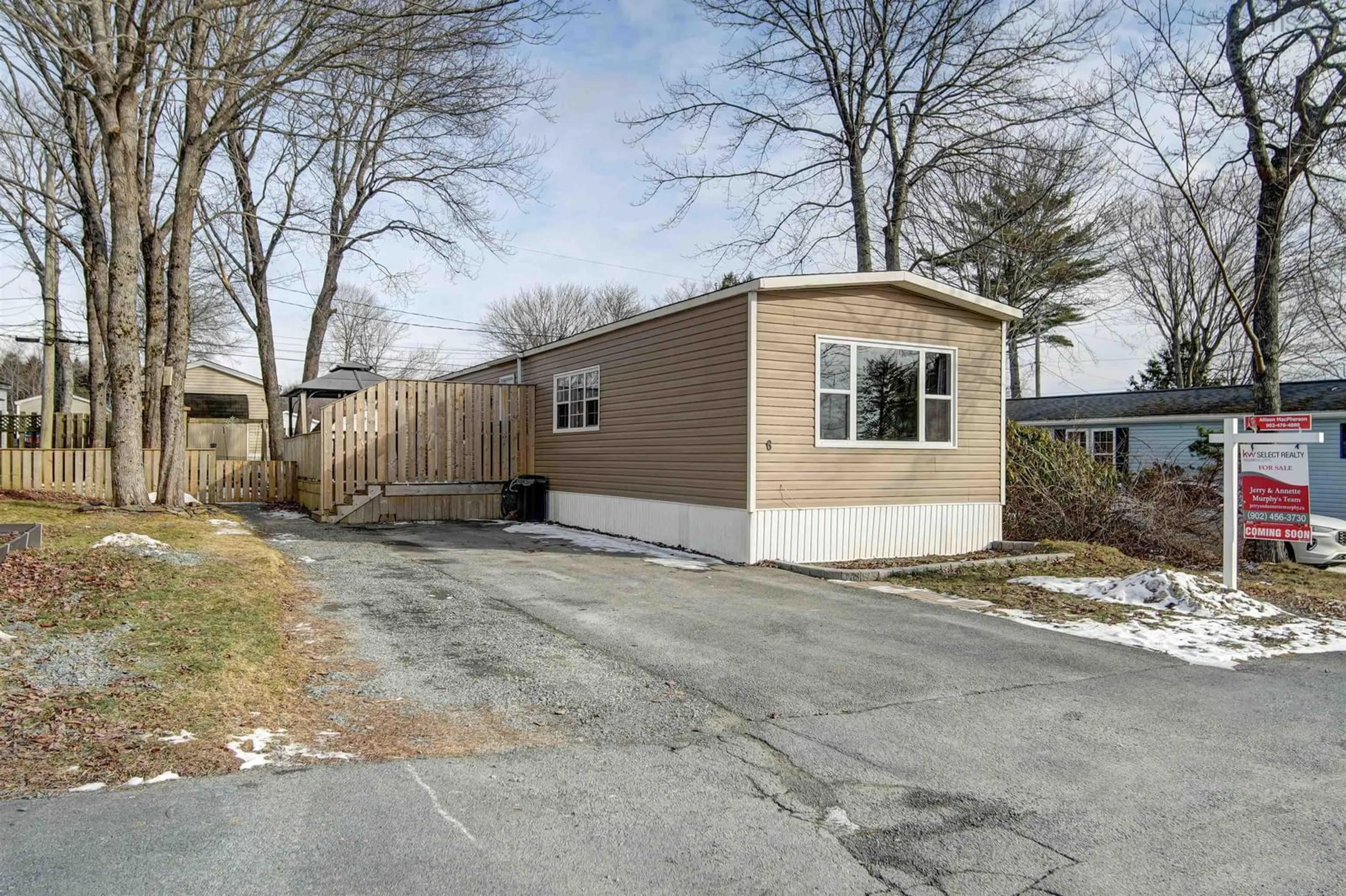 Home with vinyl exterior material, street for 6 Second St, Hammonds Plains Nova Scotia B4B 1P8