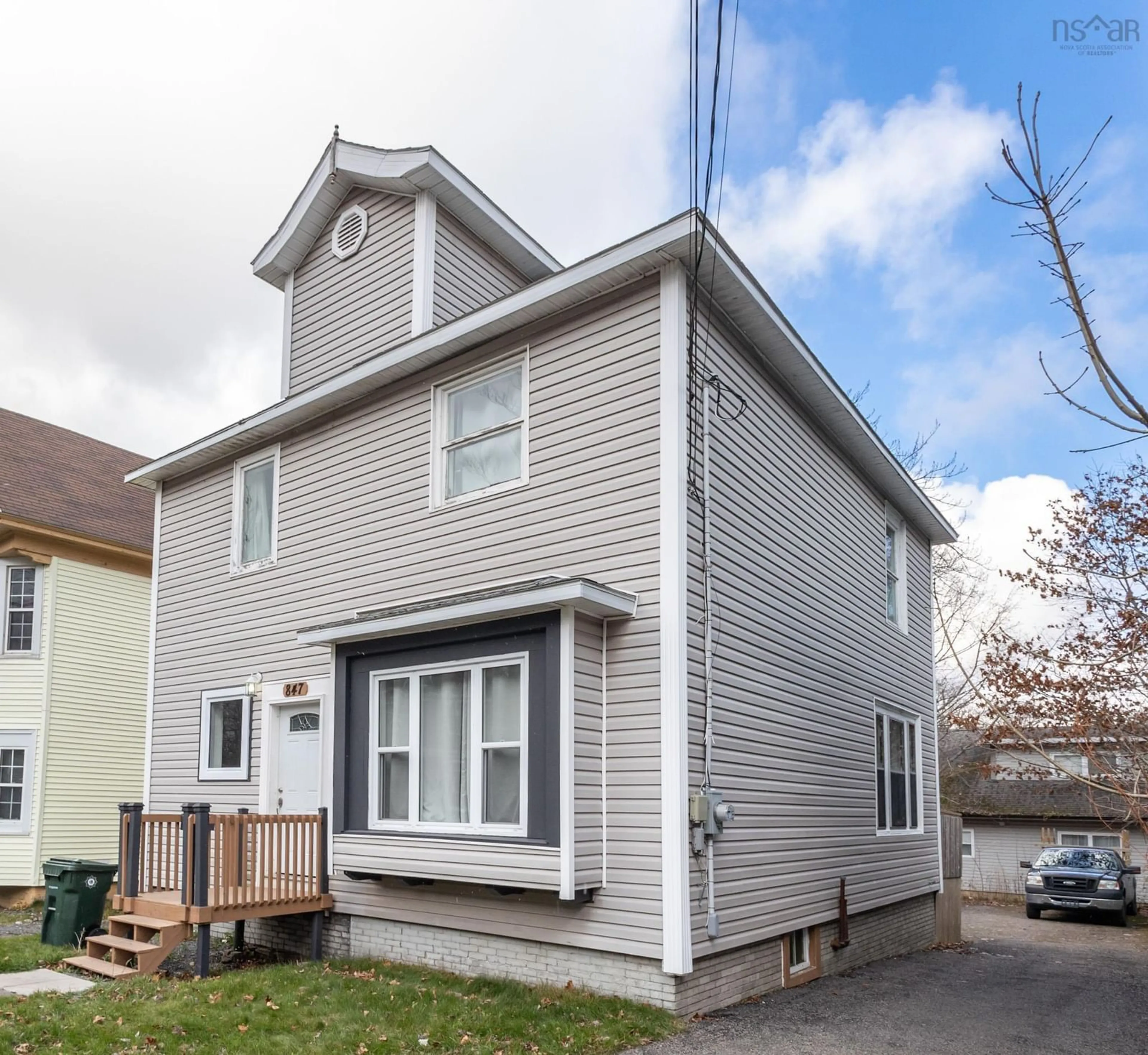 Home with vinyl exterior material, street for 847 George St, Sydney Nova Scotia B1P 1L8