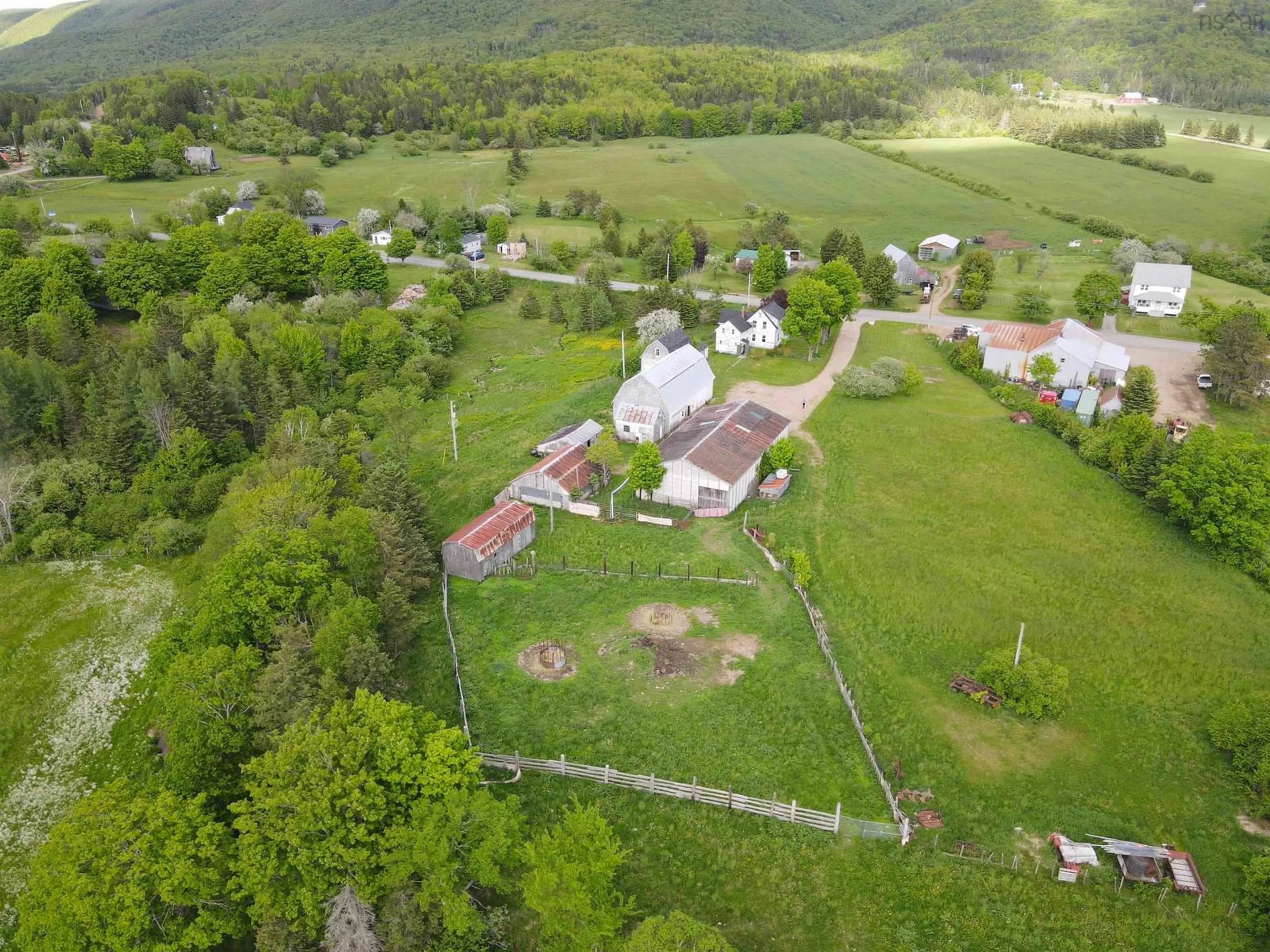 A pic from outside/outdoor area/front of a property/back of a property/a pic from drone, mountain view for 6 5314 Road, Margaree Valley Nova Scotia B0E 2C0