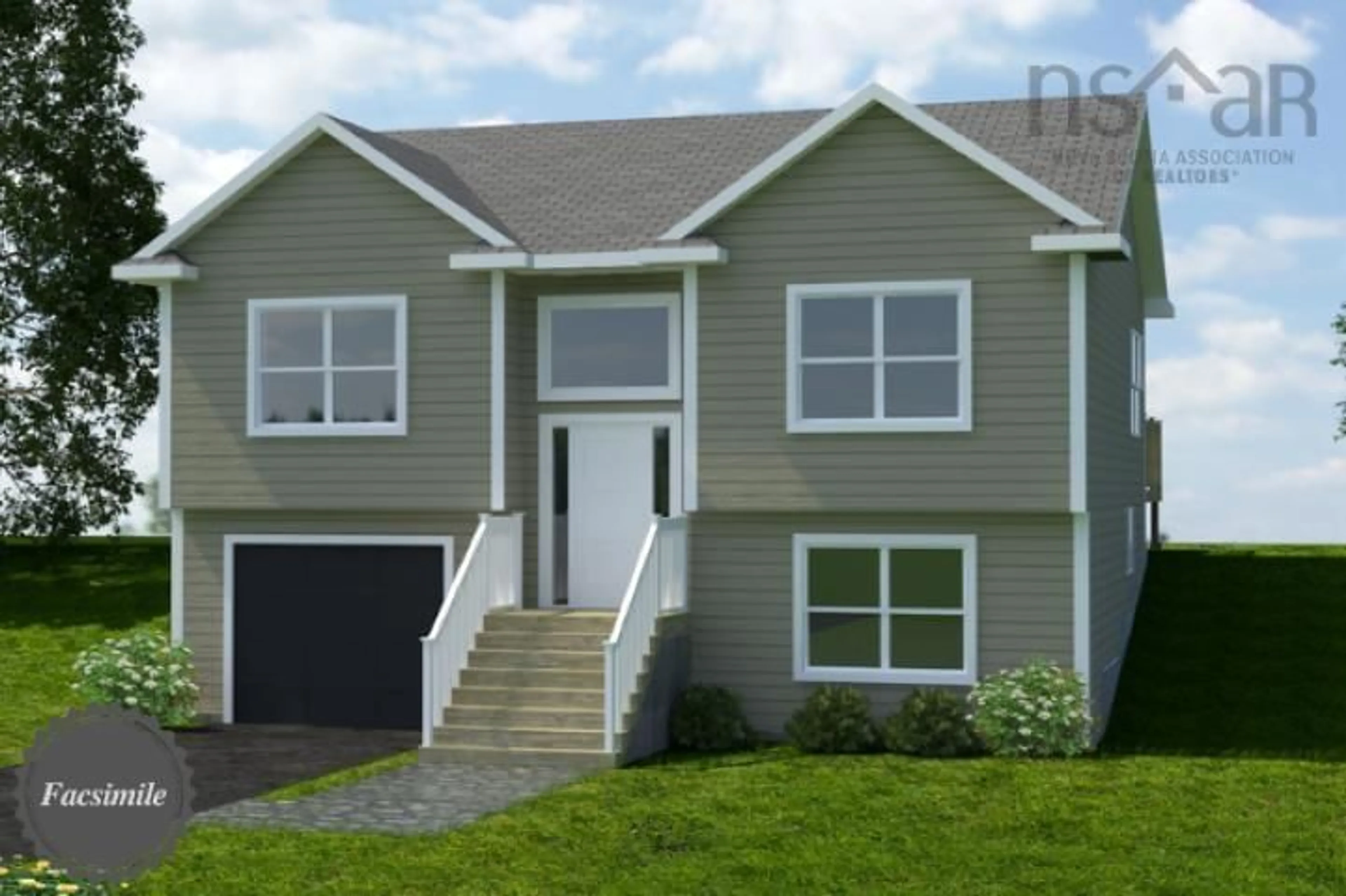 Home with vinyl exterior material, street for 401 Zaffre Dr #Lot 5125, Middle Sackville Nova Scotia B4E 0X4