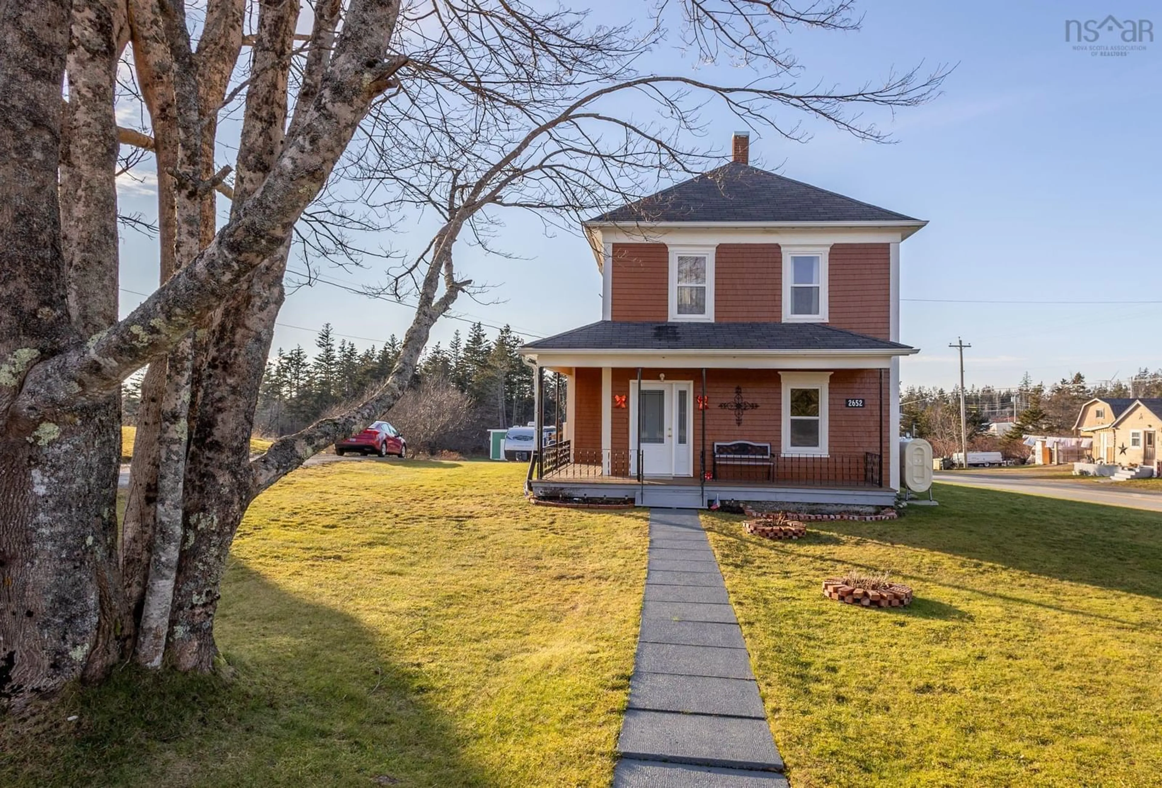 A pic from outside/outdoor area/front of a property/back of a property/a pic from drone, street for 2652 Highway 334, Wedgeport Nova Scotia B0W 3P0