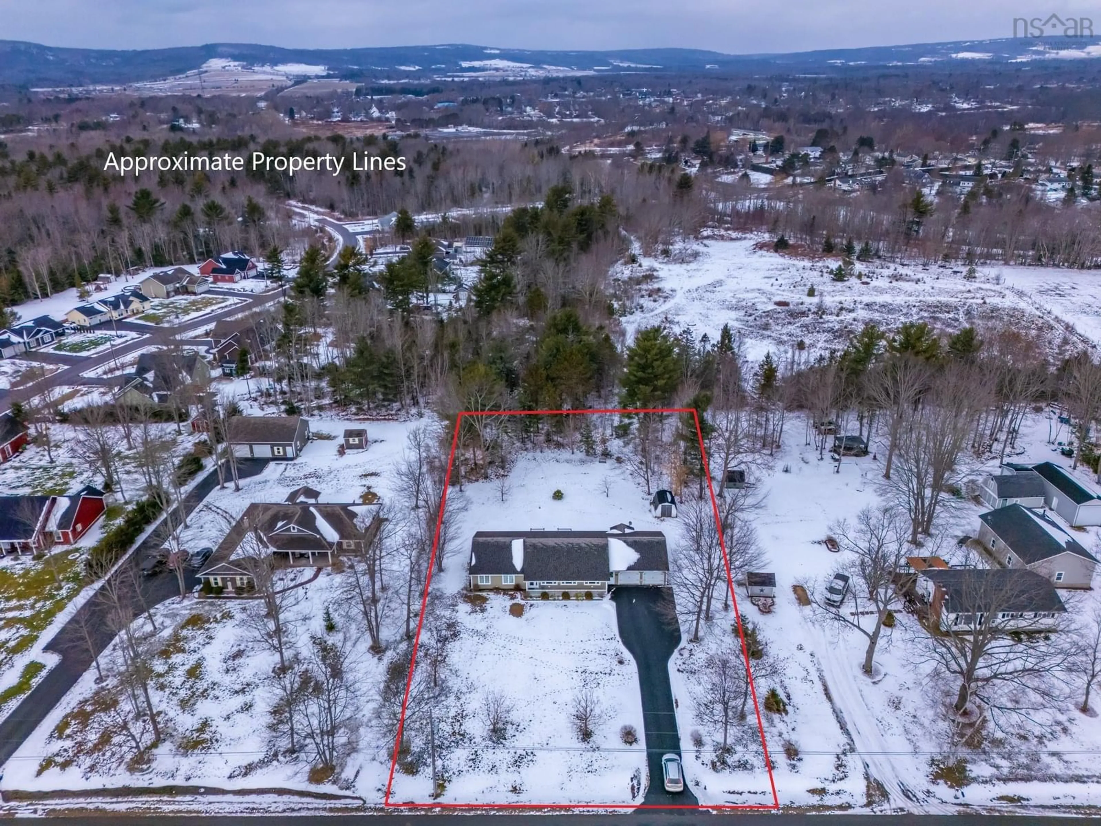 A pic from outside/outdoor area/front of a property/back of a property/a pic from drone, mountain view for 1905 Middle Rd, Nictaux Nova Scotia B0S 1P0