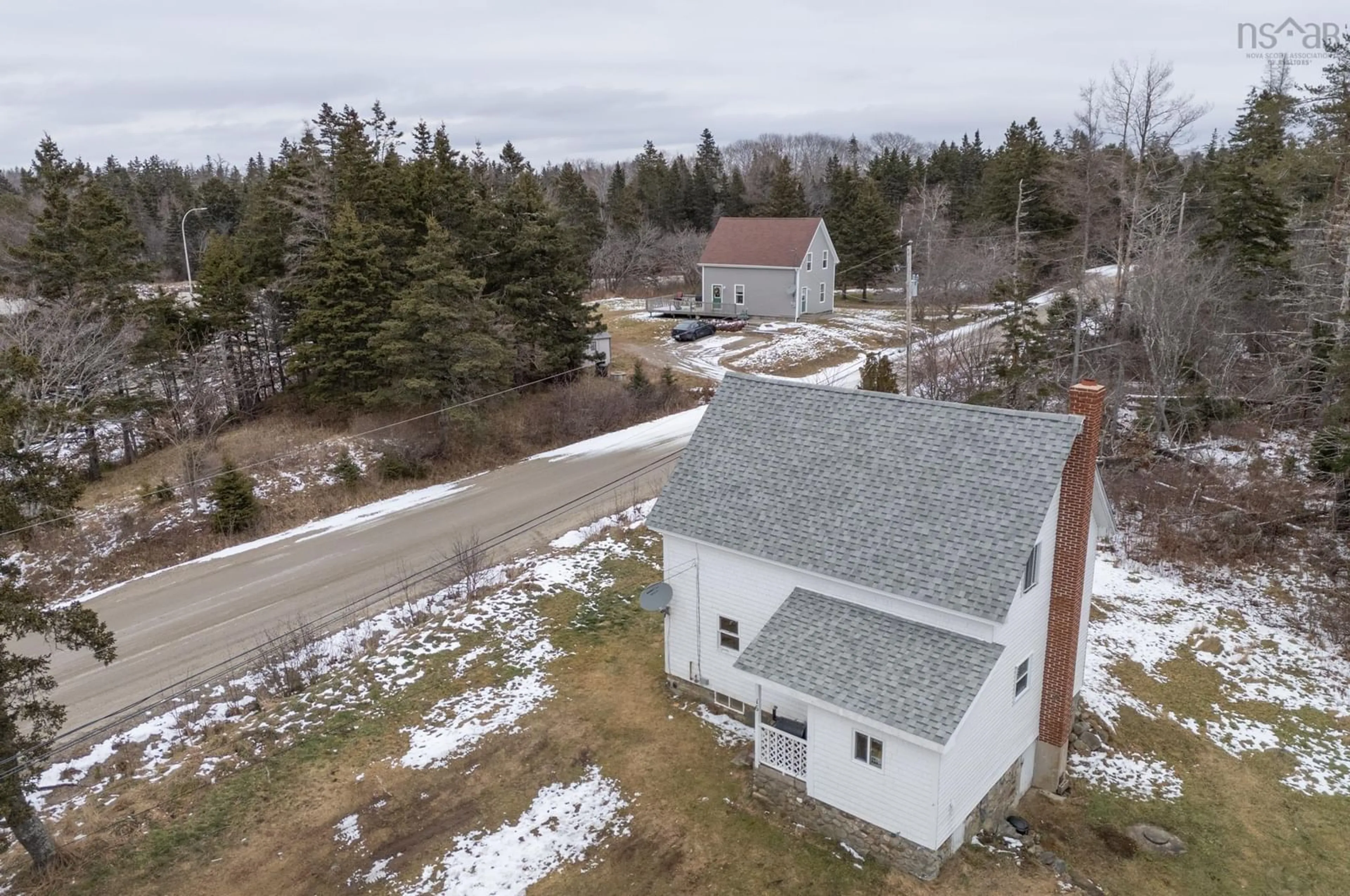 A pic from outside/outdoor area/front of a property/back of a property/a pic from drone, unknown for 16 Belleville South Rd, Belleville South Nova Scotia B0W 3M0