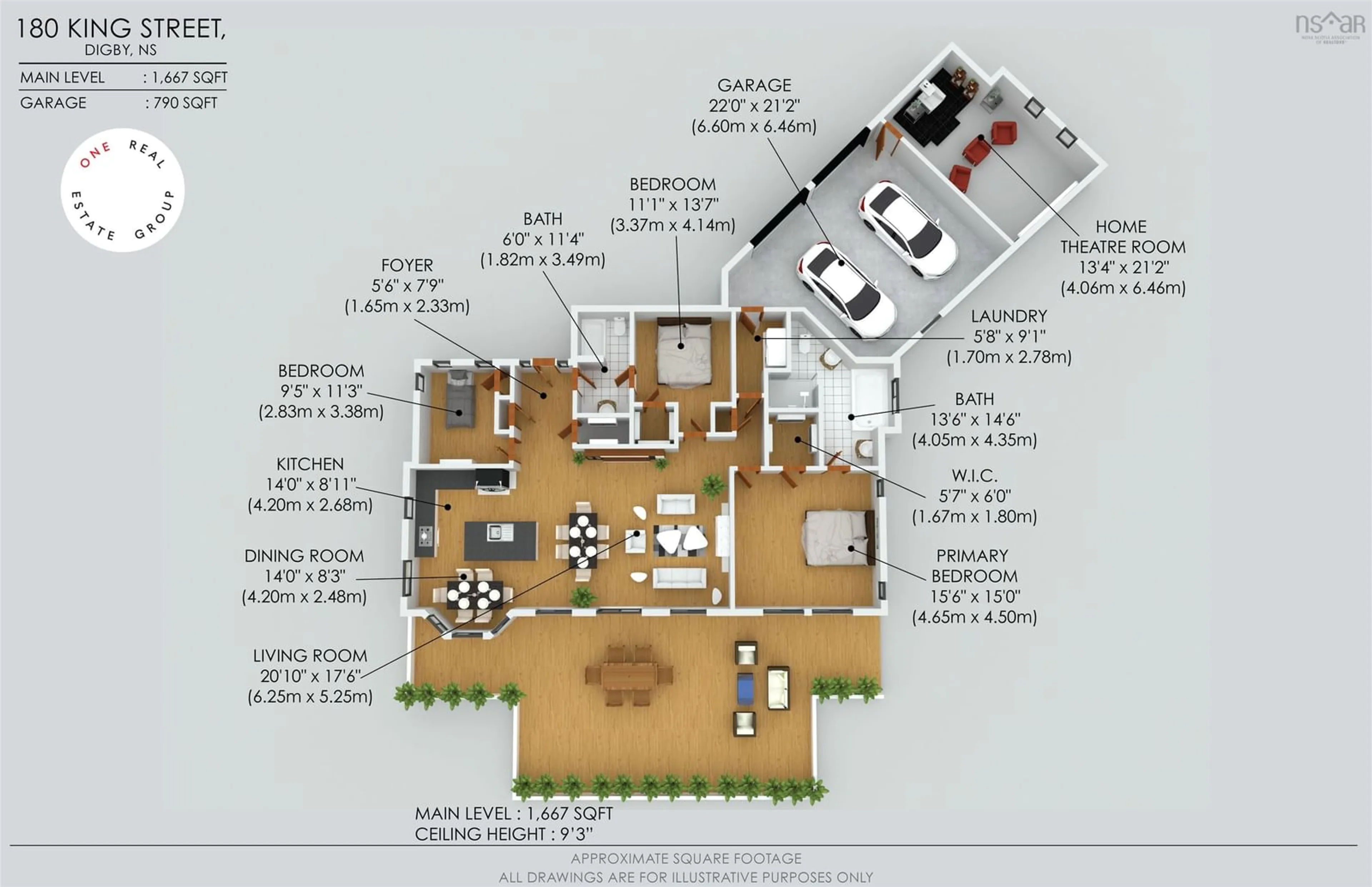 Floor plan for 180 King St, Digby Nova Scotia B0V 1A0