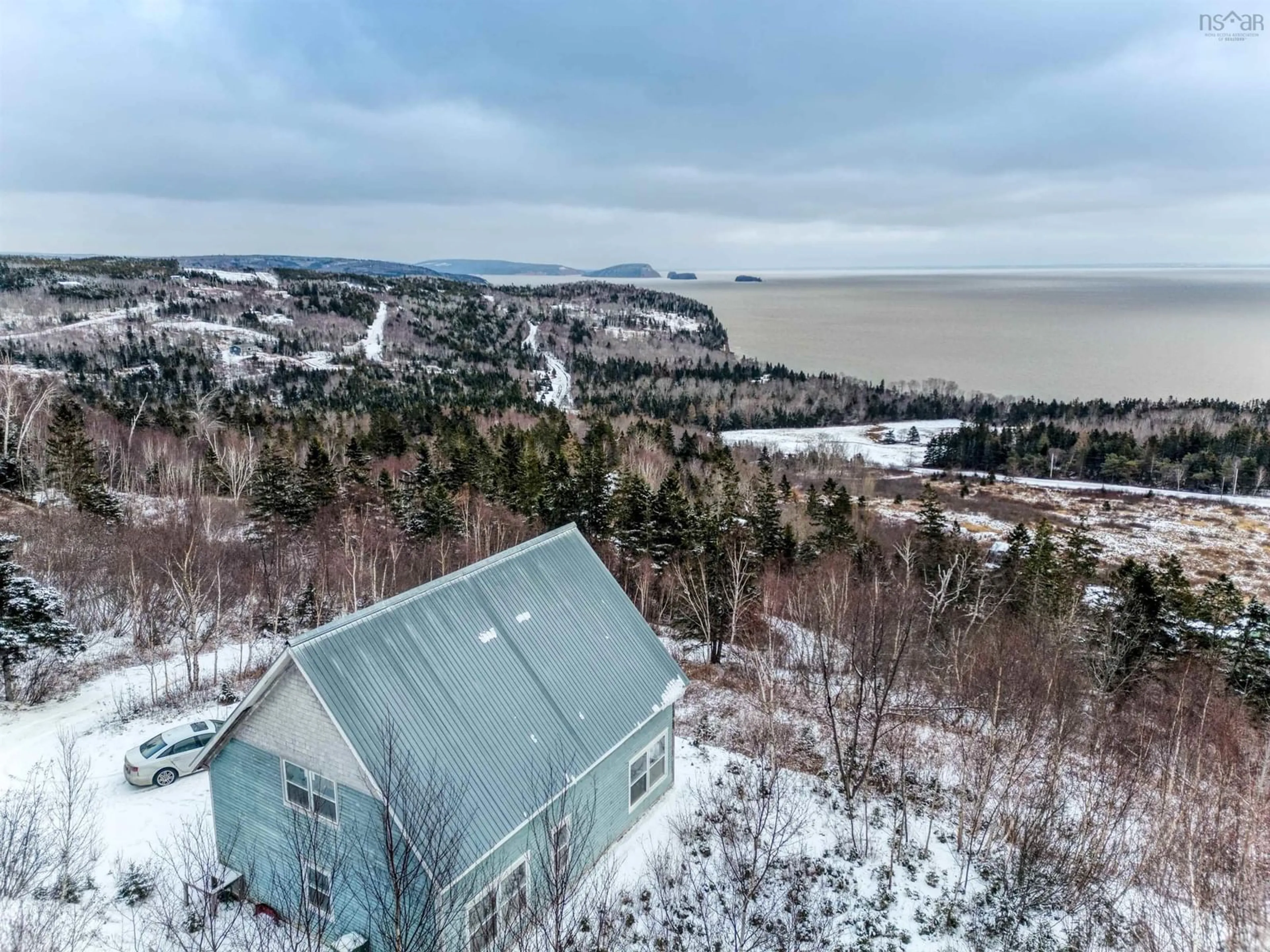 A pic from outside/outdoor area/front of a property/back of a property/a pic from drone, water/lake/river/ocean view for 2367 Two Islands Rd, Two Islands Nova Scotia B0M 1S0