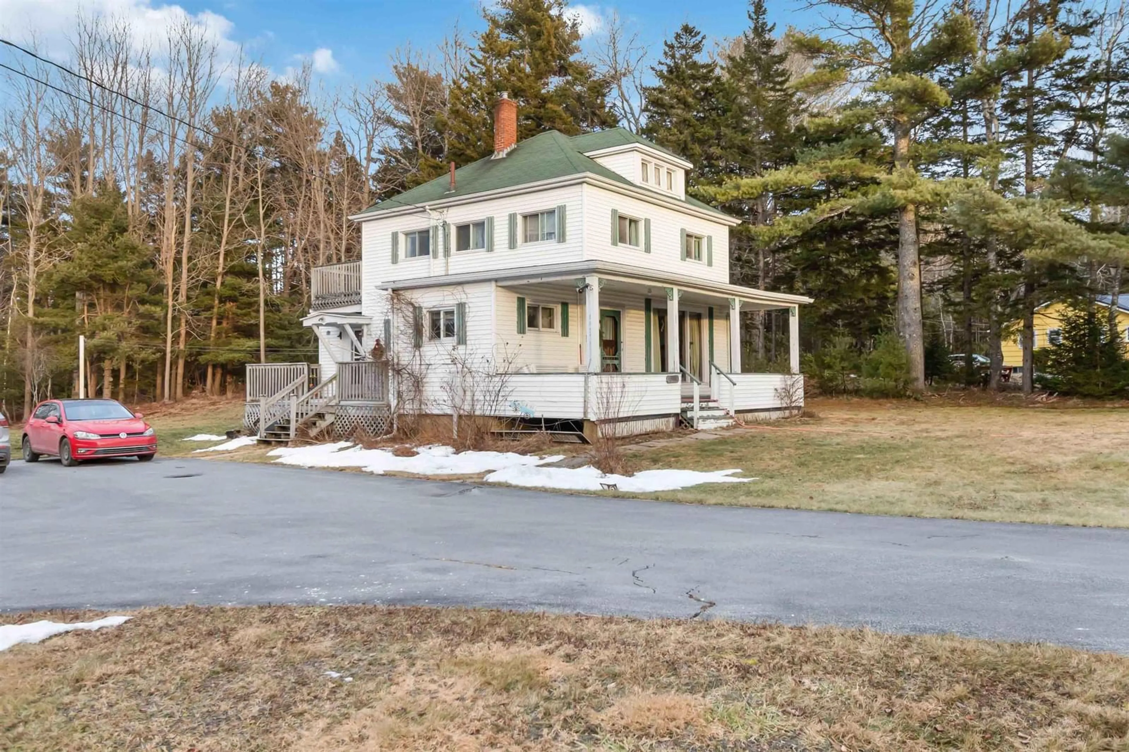 A pic from outside/outdoor area/front of a property/back of a property/a pic from drone, street for 2609 Highway 331, West Lahave Nova Scotia B0R 1G0