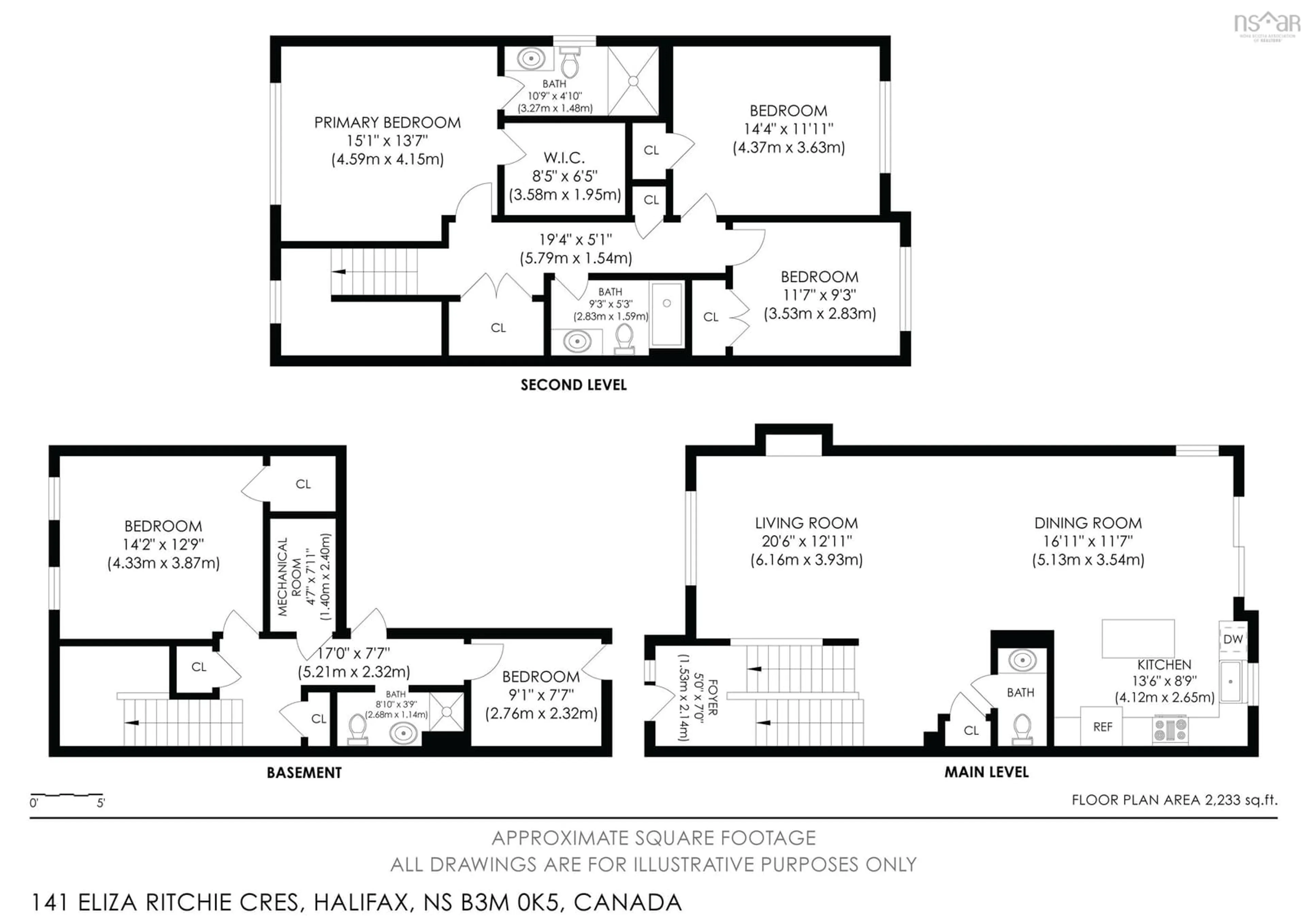 Floor plan for 141 Eliza Ritchie Cres, Halifax Nova Scotia B3M 0K5