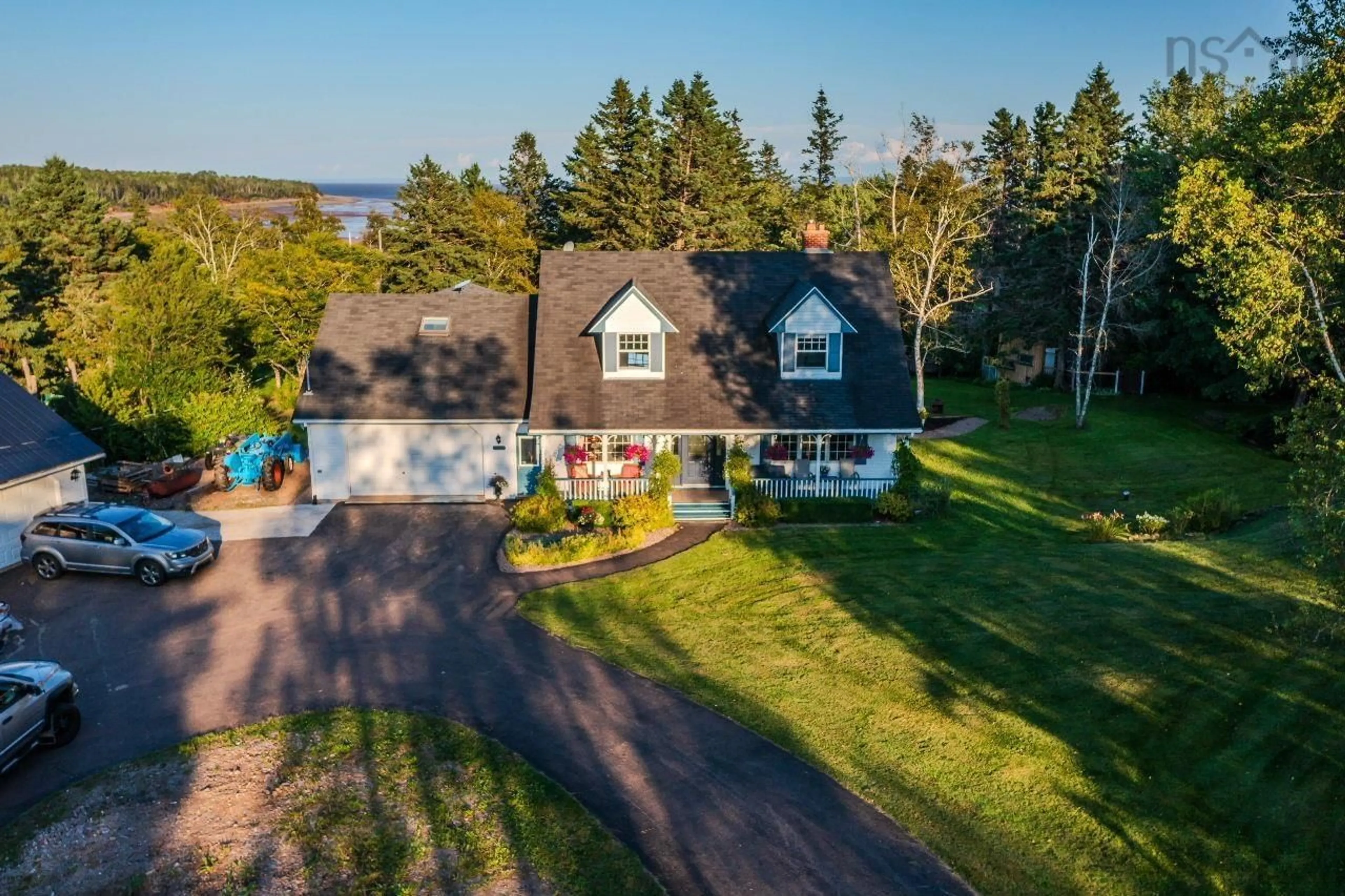 A pic from outside/outdoor area/front of a property/back of a property/a pic from drone, water/lake/river/ocean view for 5004 Hwy 2 Hwy, Little Bass River Nova Scotia B0M 1B0