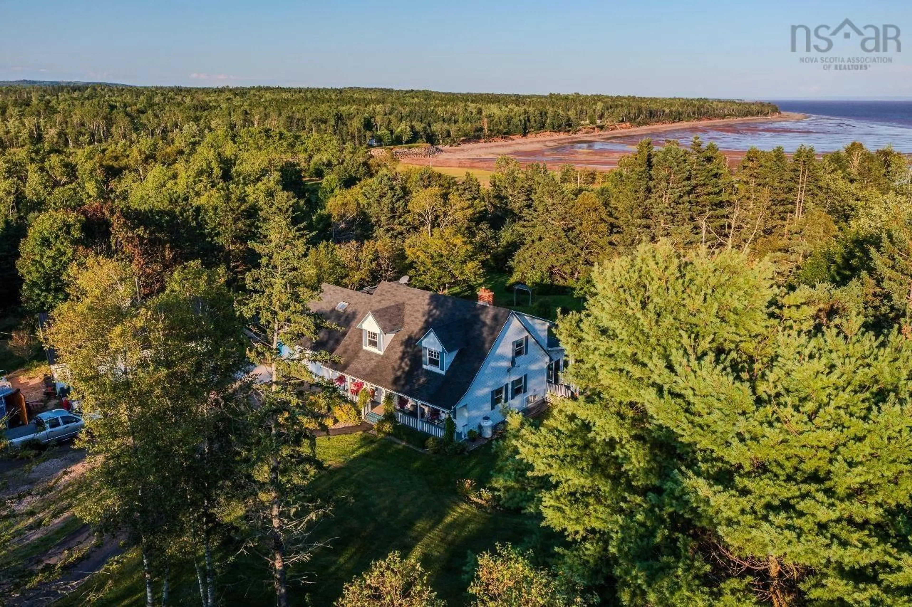 A pic from outside/outdoor area/front of a property/back of a property/a pic from drone, water/lake/river/ocean view for 5004 Hwy 2 Hwy, Little Bass River Nova Scotia B0M 1B0