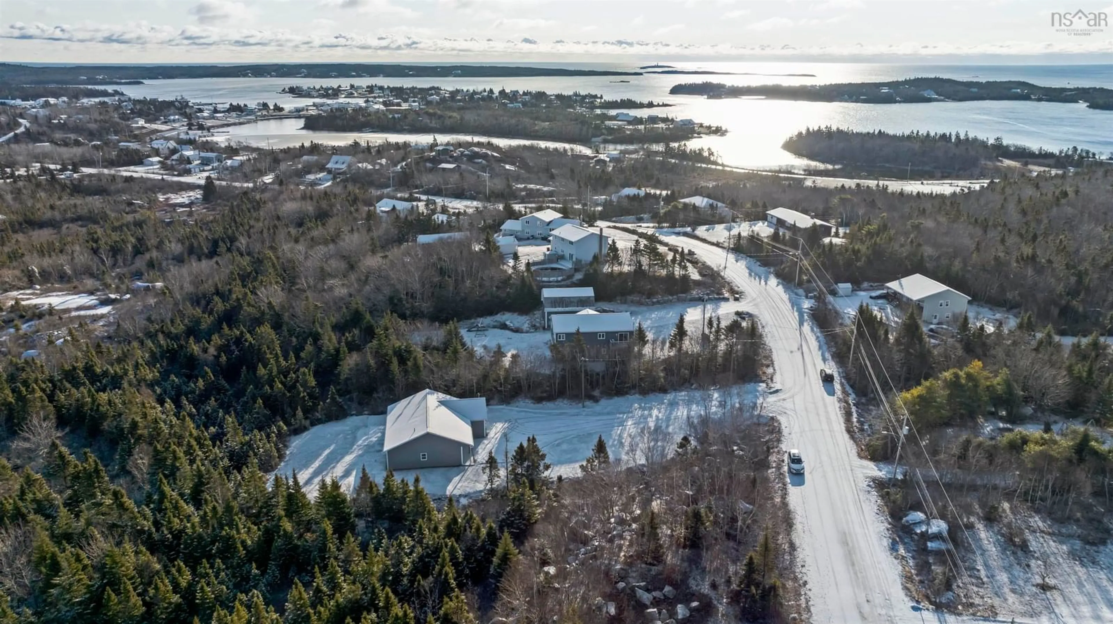 A pic from outside/outdoor area/front of a property/back of a property/a pic from drone, water/lake/river/ocean view for 59 Kelly Dr, Williamswood Nova Scotia B3V 1E8