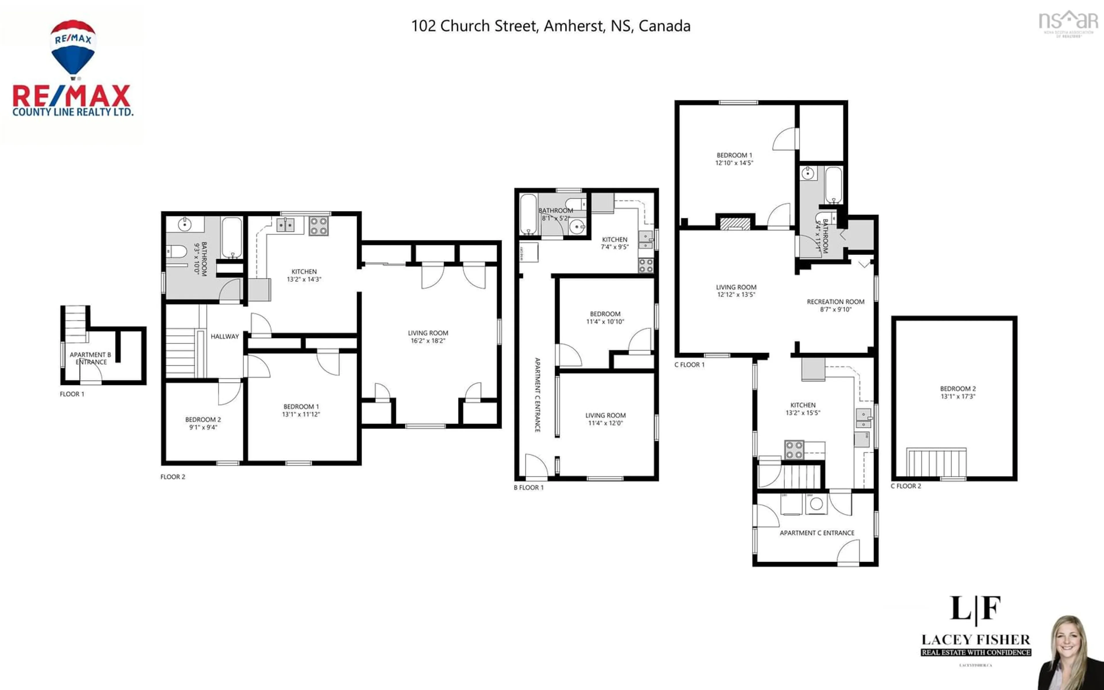 Floor plan for 102 Church St, Amherst Nova Scotia B4H 3B4