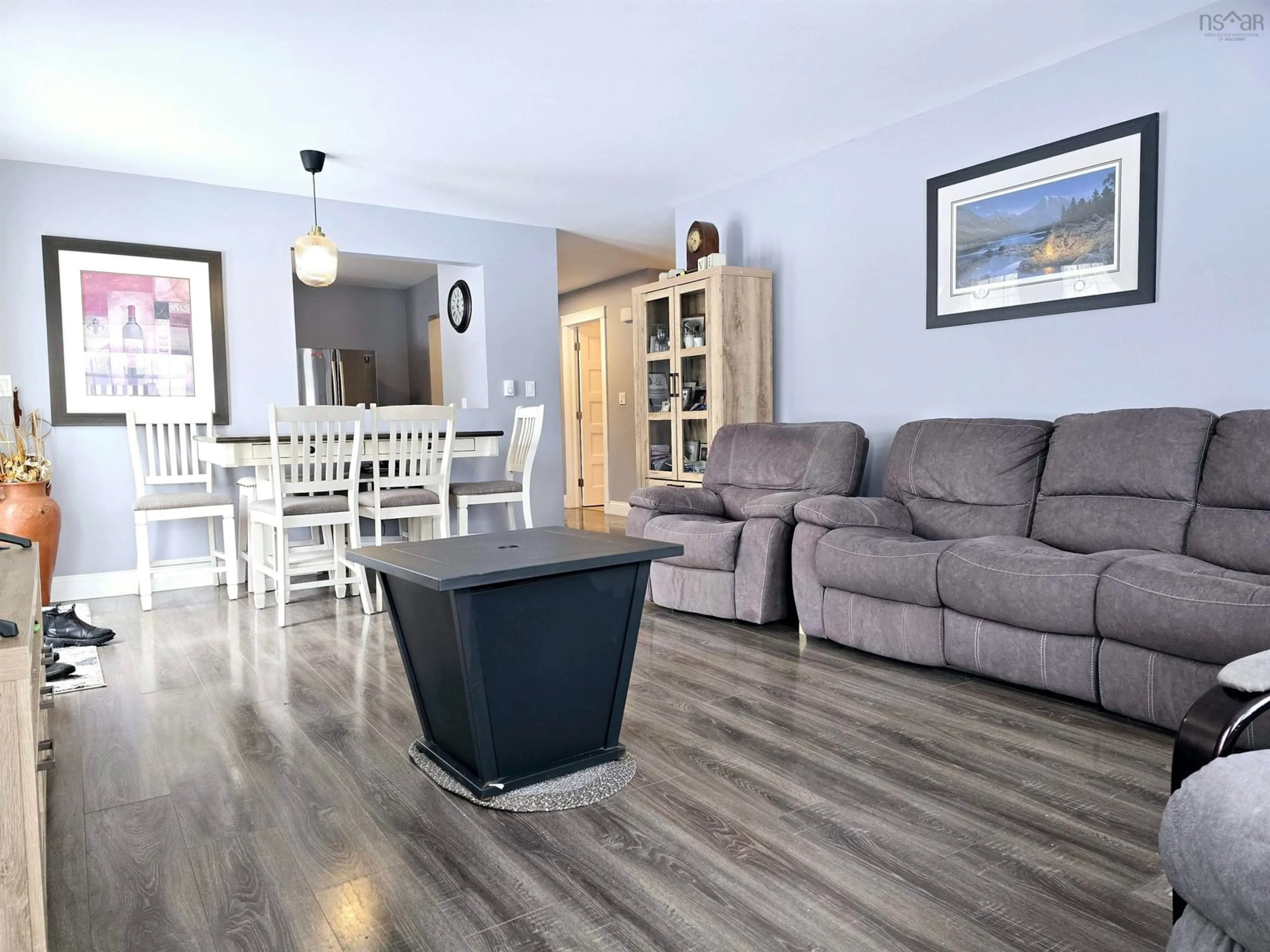 Living room with furniture, wood/laminate floor for 1783 Jerry Lane, Westville Nova Scotia B0K 2A0