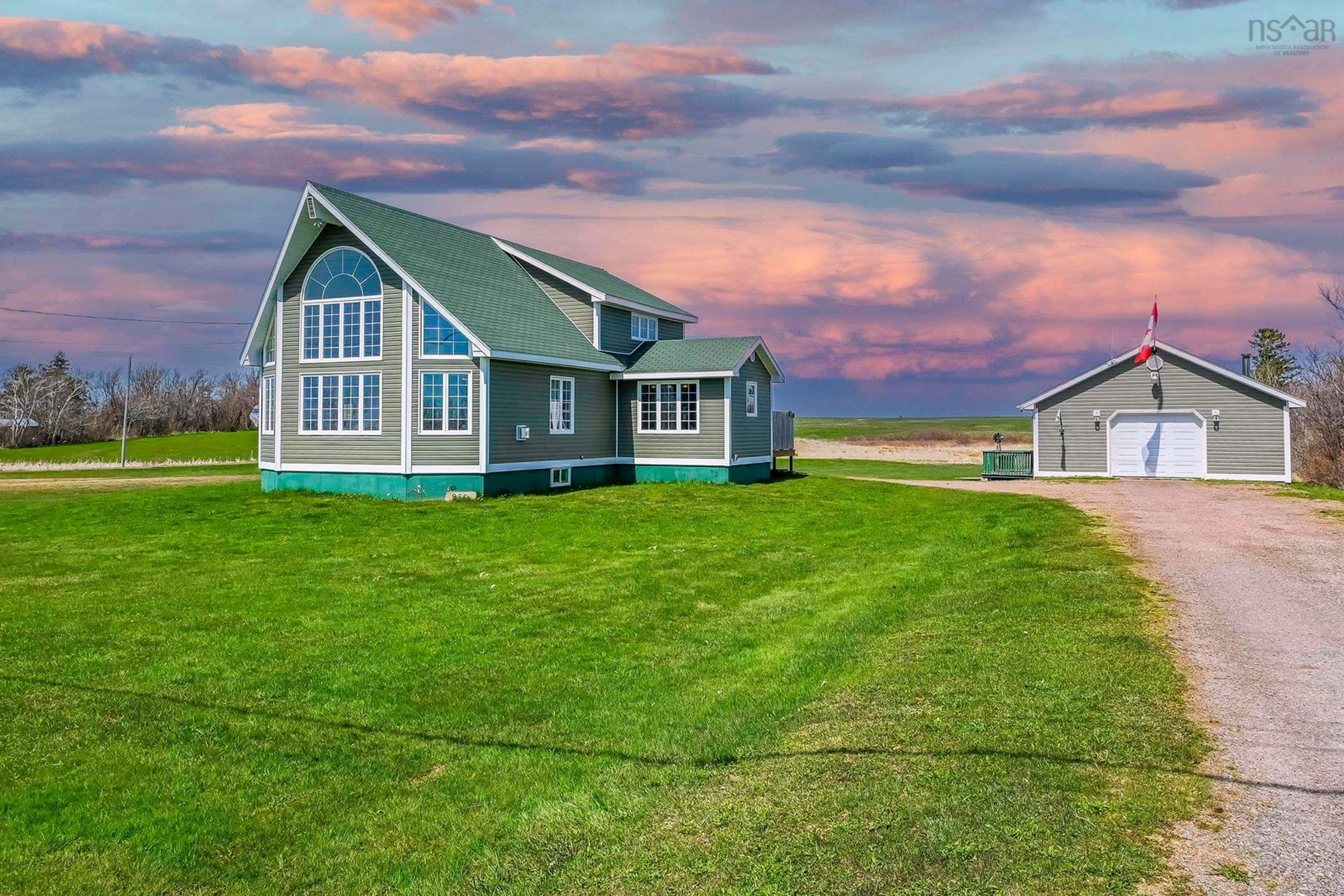 A pic from outside/outdoor area/front of a property/back of a property/a pic from drone, water/lake/river/ocean view for 950 Cape John Rd, River John Nova Scotia B0K 1N0