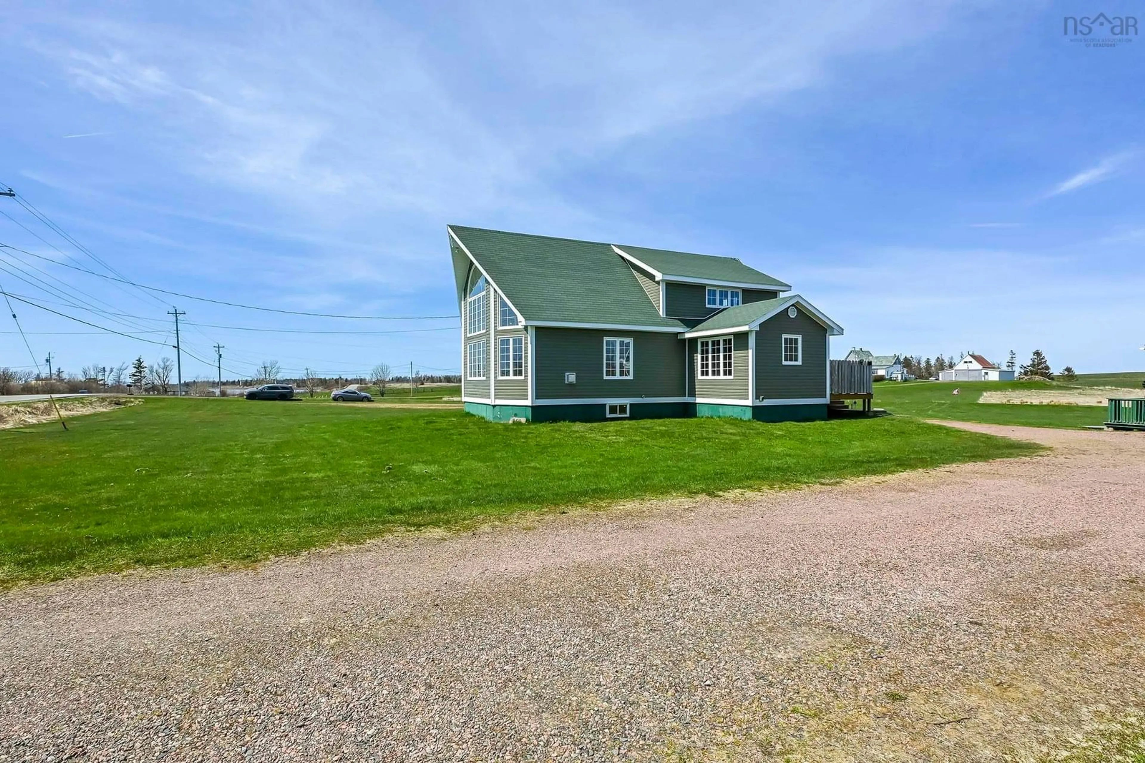 A pic from outside/outdoor area/front of a property/back of a property/a pic from drone, water/lake/river/ocean view for 950 Cape John Rd, River John Nova Scotia B0K 1N0