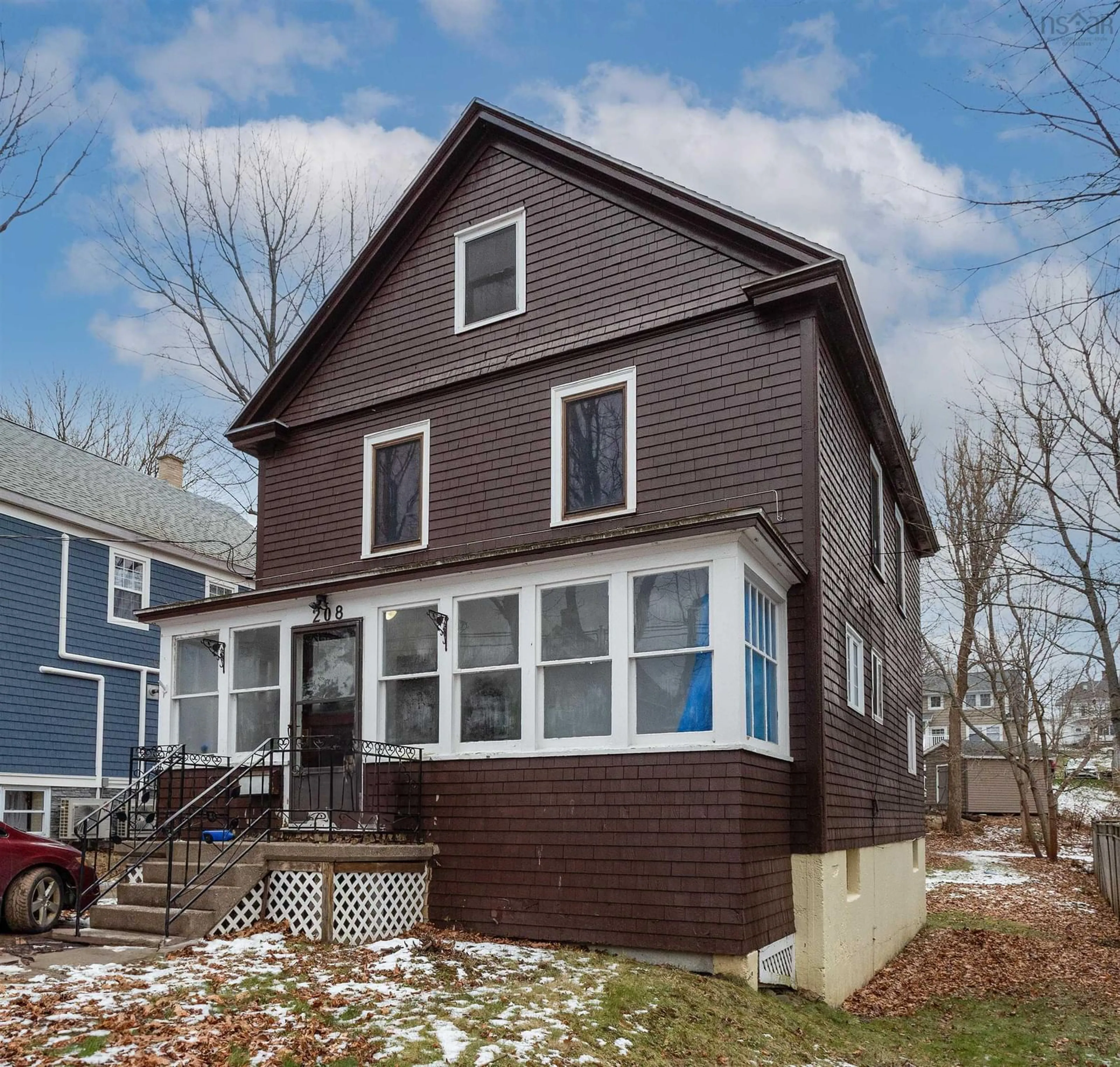 Home with vinyl exterior material, street for 208 Whitney Ave, Sydney Nova Scotia B1P 5A4