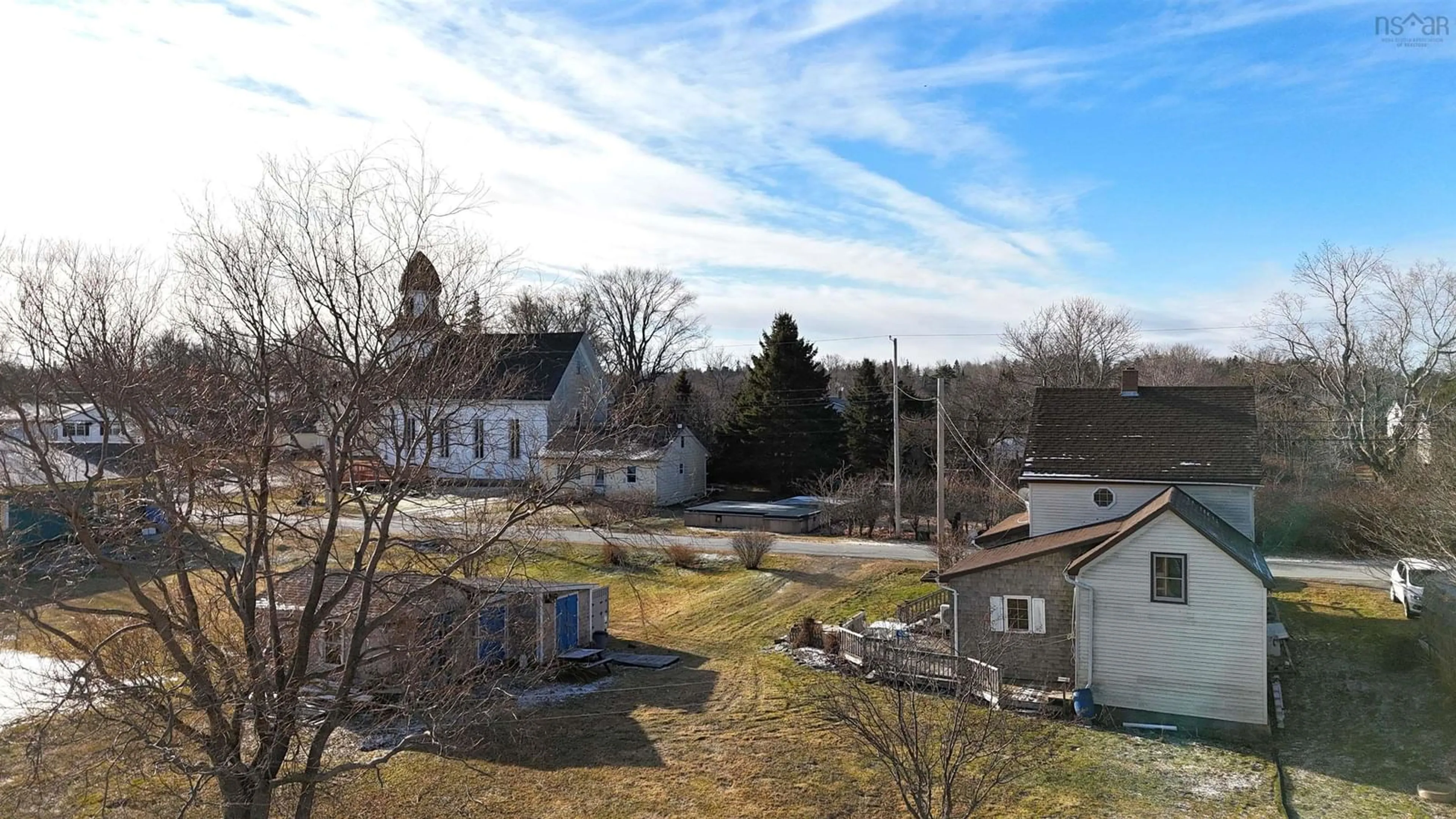 A pic from outside/outdoor area/front of a property/back of a property/a pic from drone, unknown for 14 Commercial St, Port Medway Nova Scotia B0J 2T0