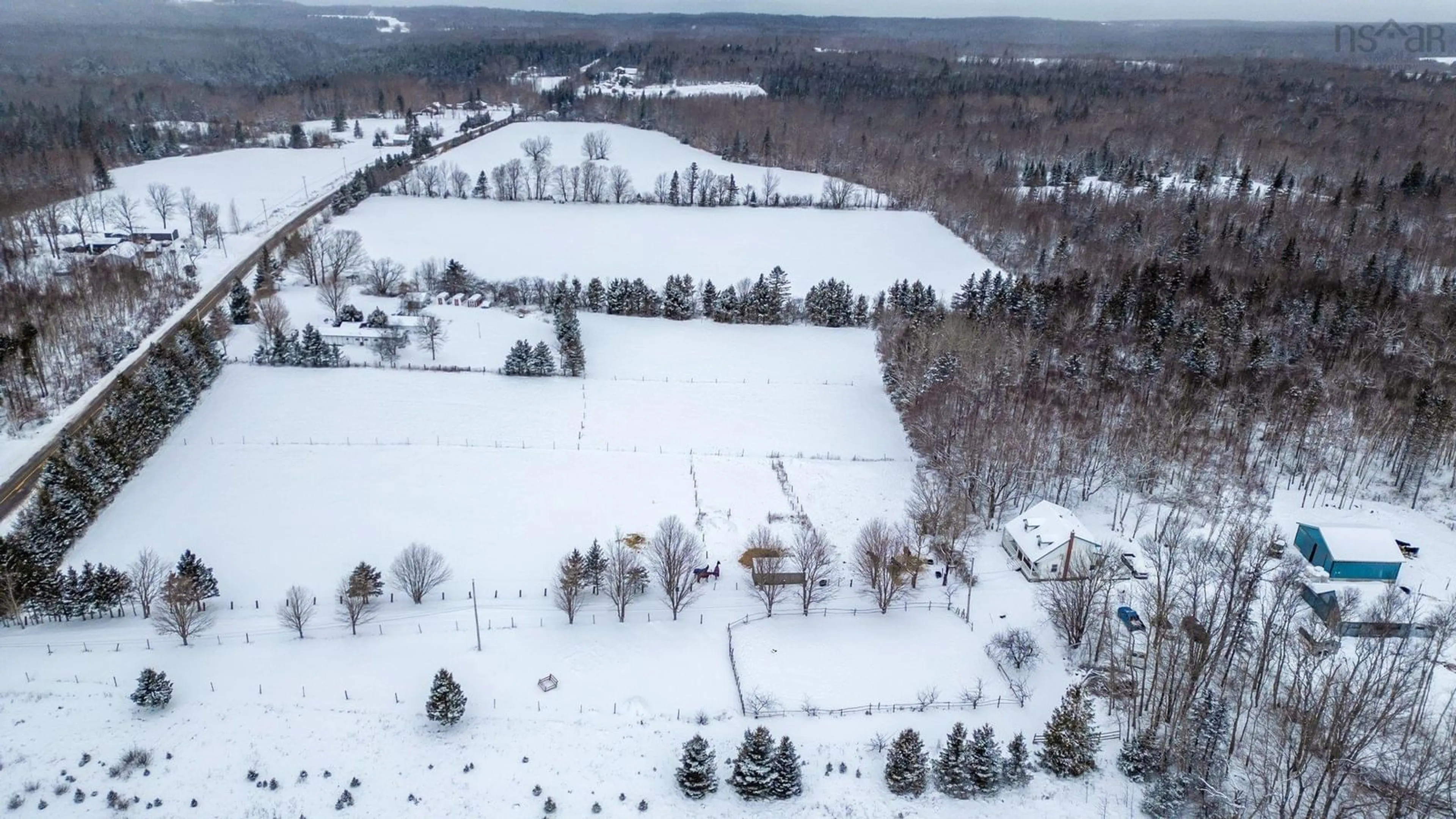 A pic from outside/outdoor area/front of a property/back of a property/a pic from drone, unknown for 1714 Highway 360, Garland Nova Scotia B0P 1E0