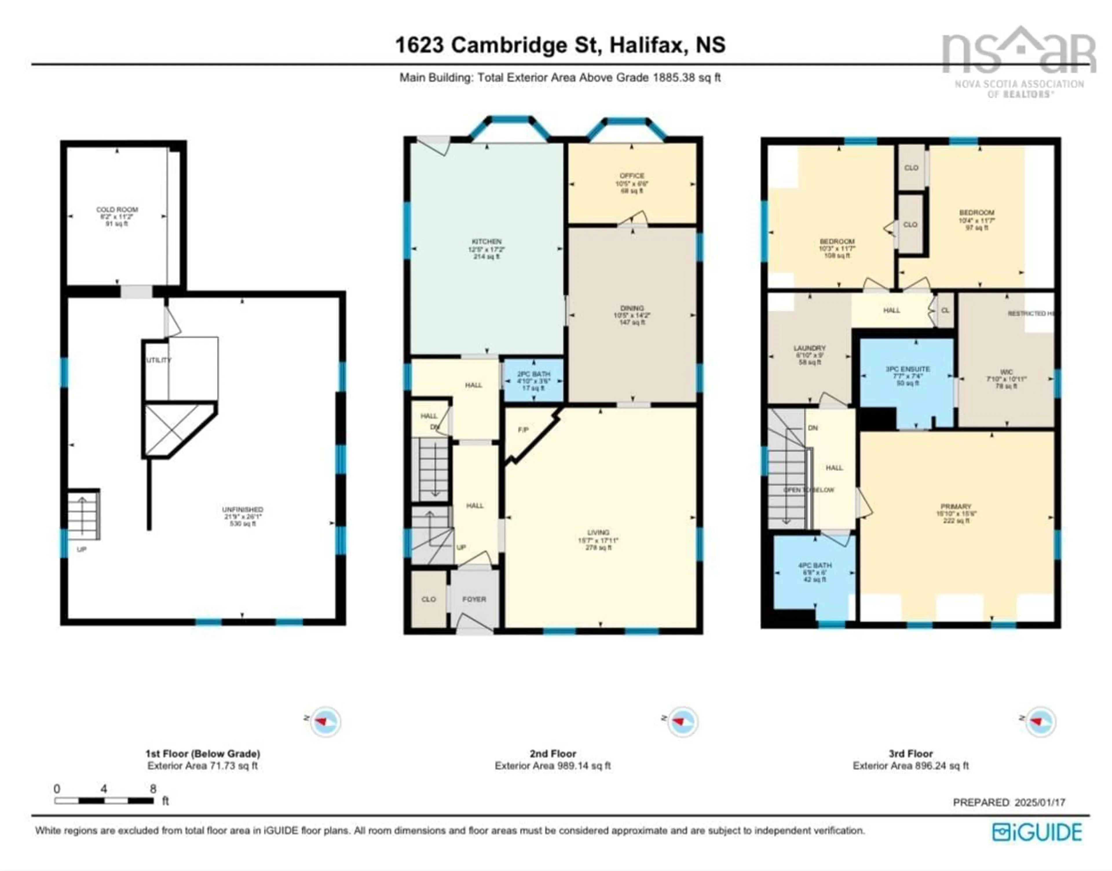 Floor plan for 1623 Cambridge St, Halifax Nova Scotia B3H 4A5