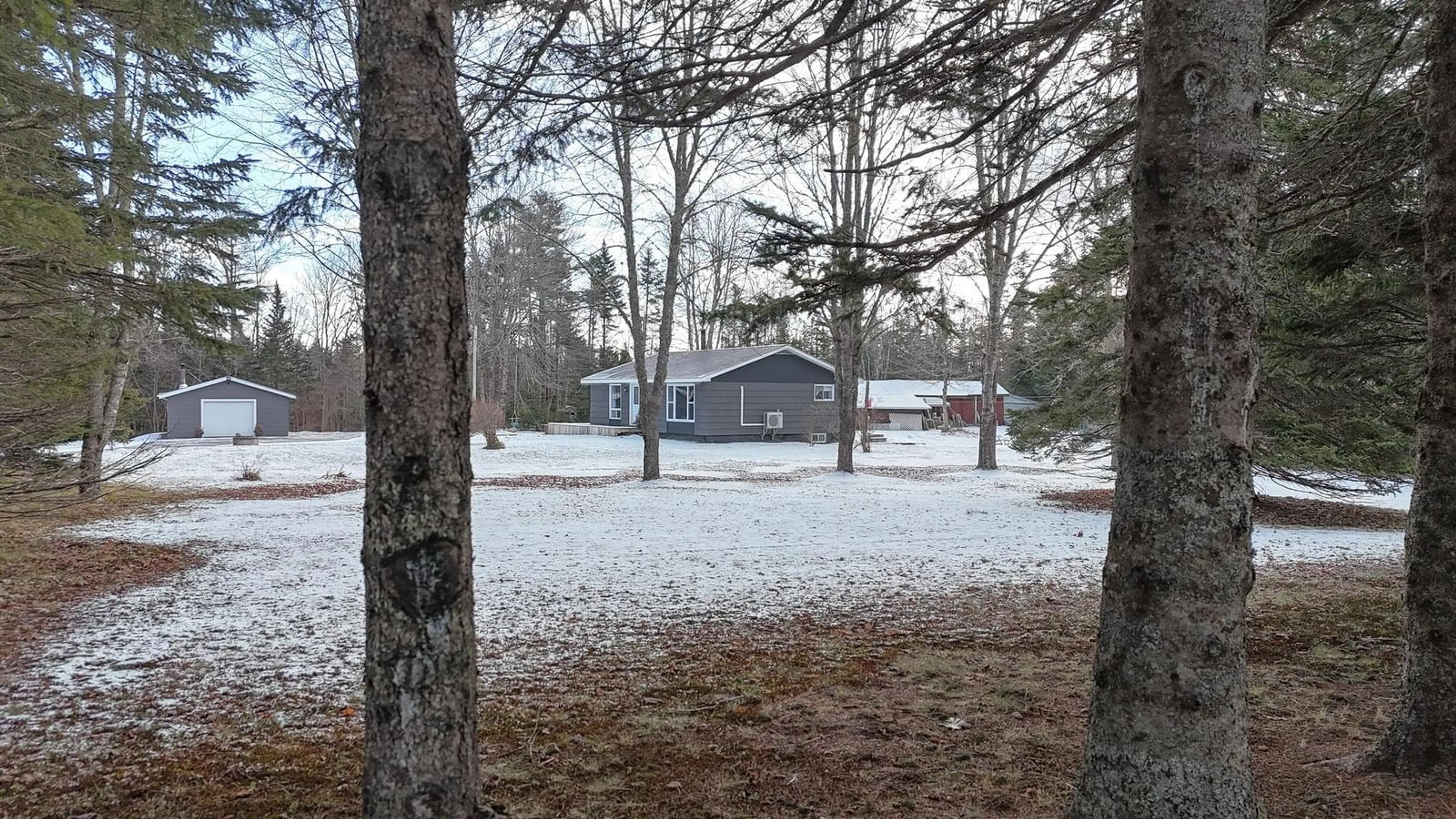 A pic from outside/outdoor area/front of a property/back of a property/a pic from drone, forest/trees view for 679 Highway 208, Simpsons Corner Nova Scotia B0R 1E0