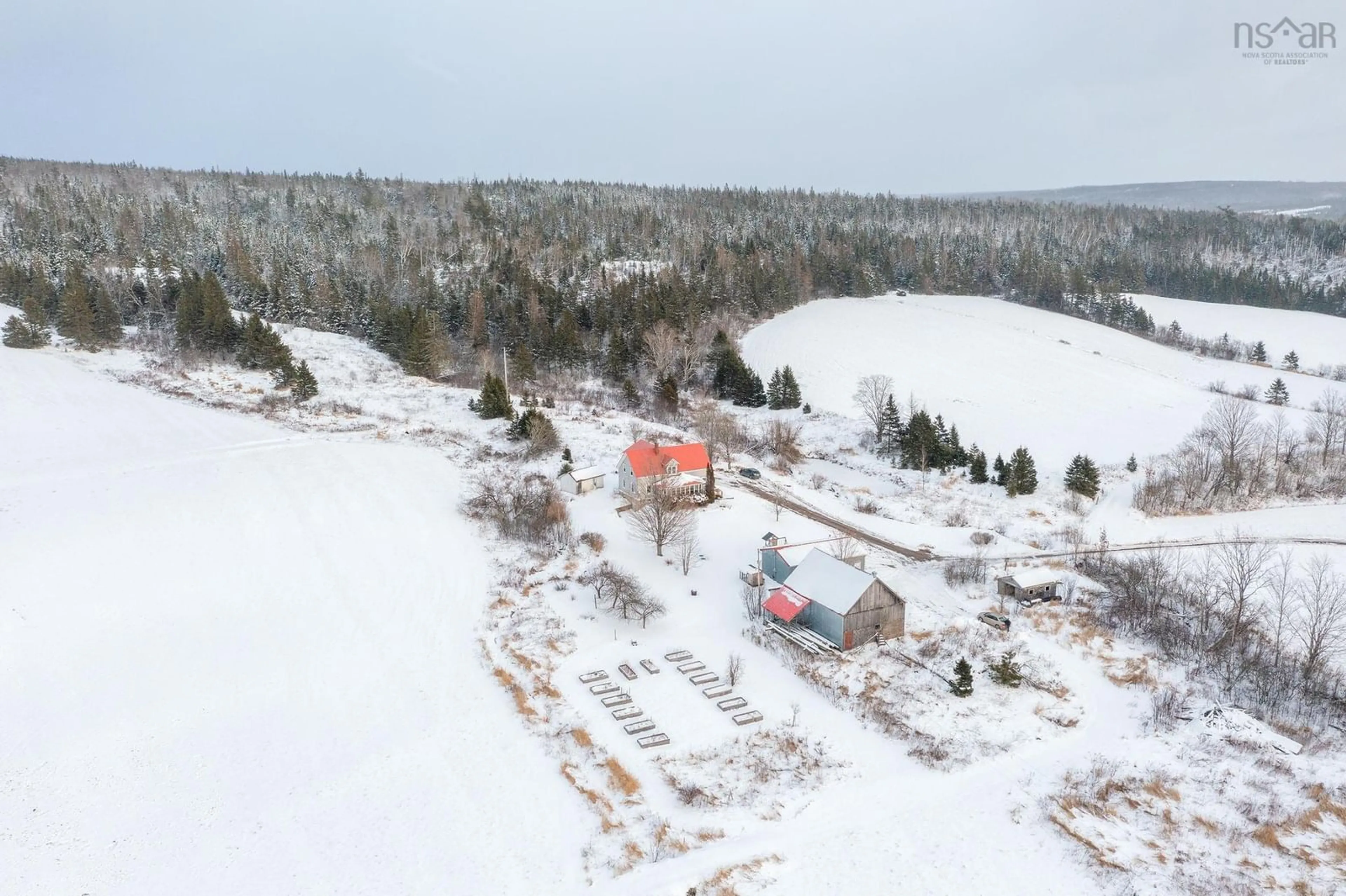 A pic from outside/outdoor area/front of a property/back of a property/a pic from drone, unknown for 386 Truro Rd, North River Nova Scotia B6L 6V9