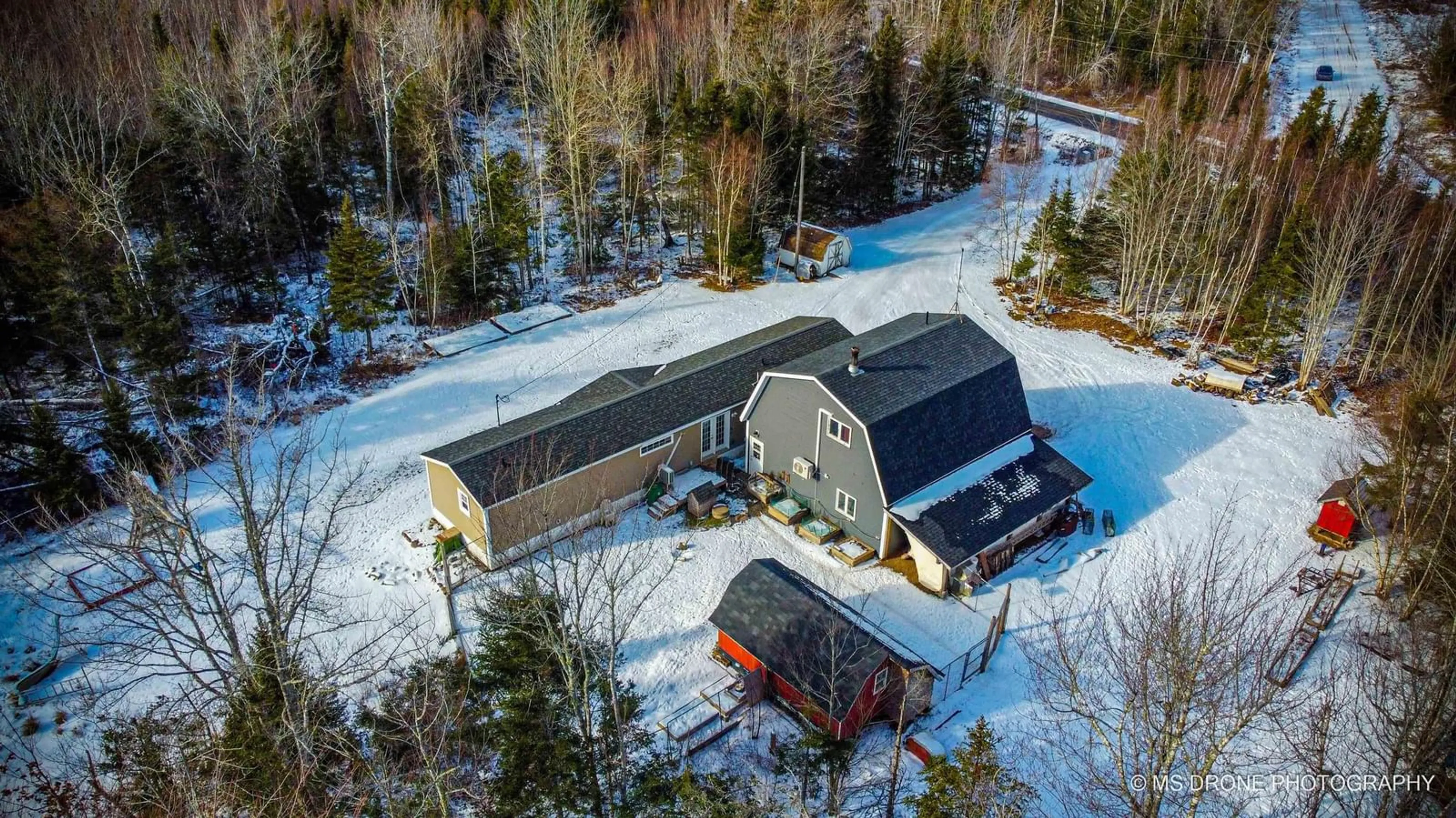 A pic from outside/outdoor area/front of a property/back of a property/a pic from drone, building for 120 Brule Shore Rd, Barrachois Nova Scotia B0K 1V0