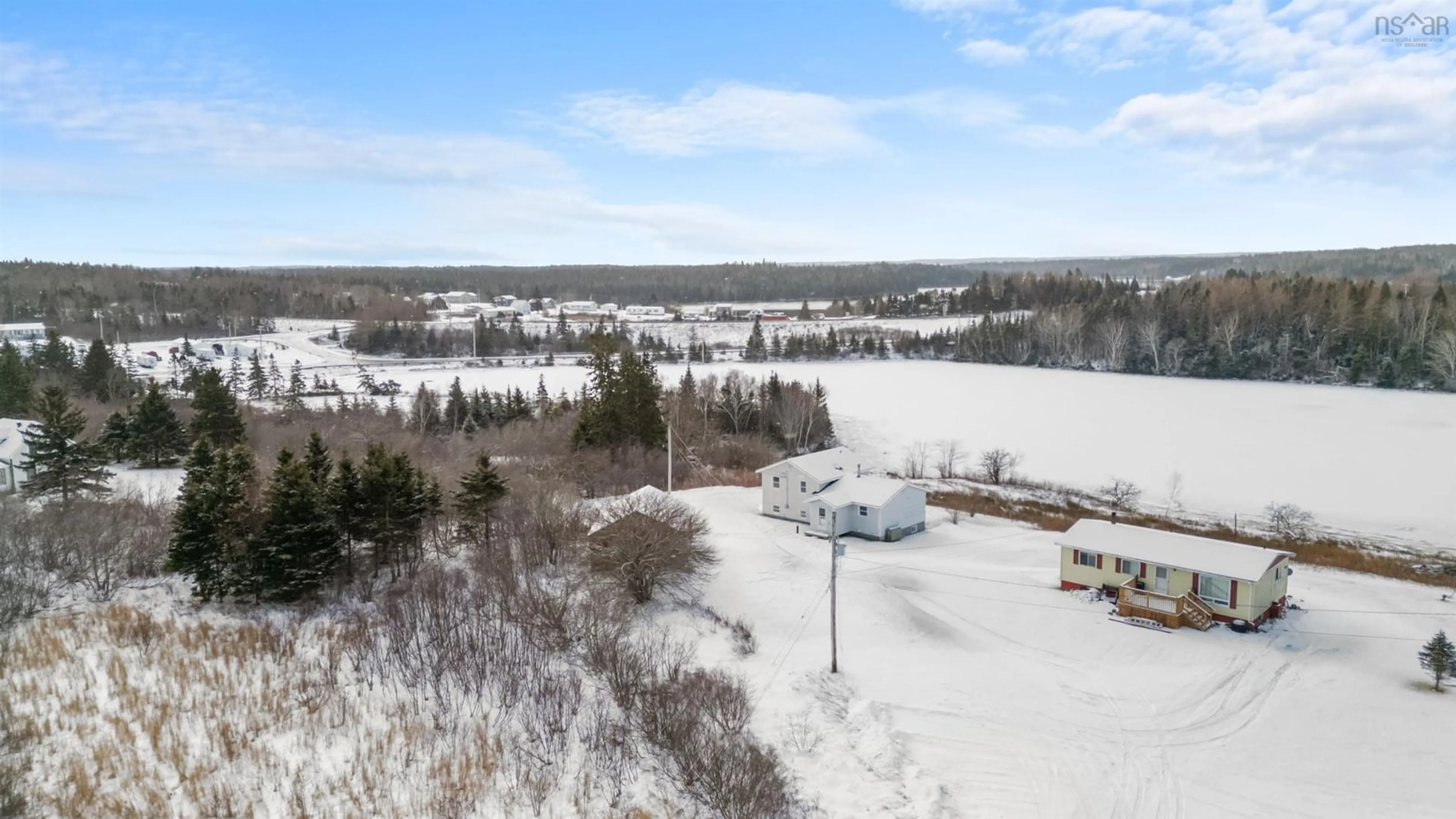 A pic from outside/outdoor area/front of a property/back of a property/a pic from drone, mountain view for 31 King Lane, Evanston Nova Scotia B0E 1J0