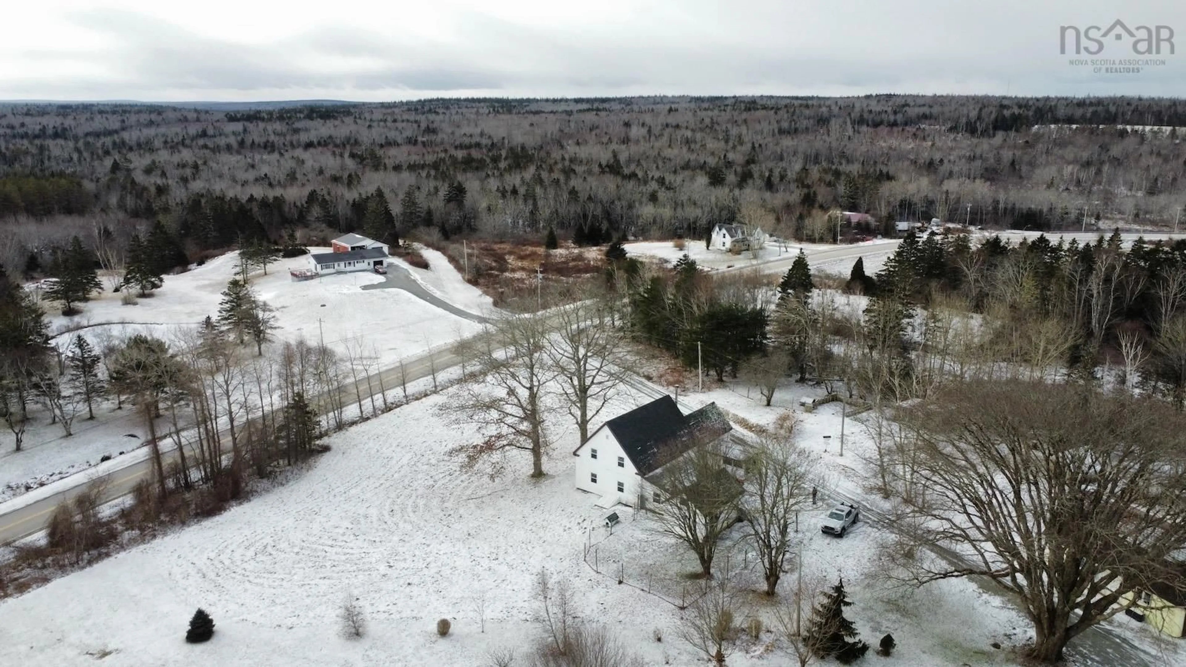 A pic from outside/outdoor area/front of a property/back of a property/a pic from drone, mountain view for 2185 Highway 340 Hwy, Deerfield Nova Scotia B5A 5N9