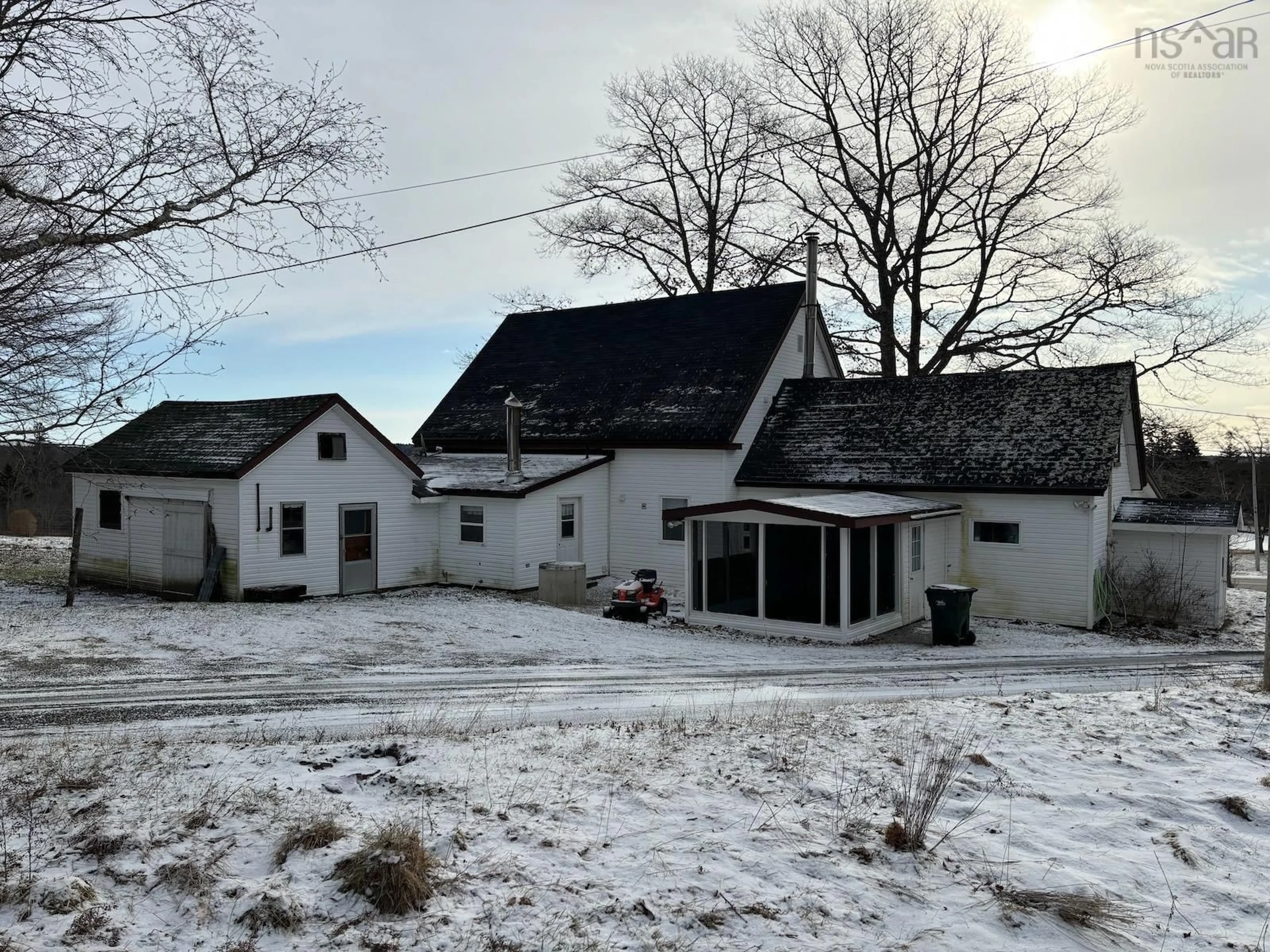 A pic from outside/outdoor area/front of a property/back of a property/a pic from drone, unknown for 2185 Highway 340 Hwy, Deerfield Nova Scotia B5A 5N9