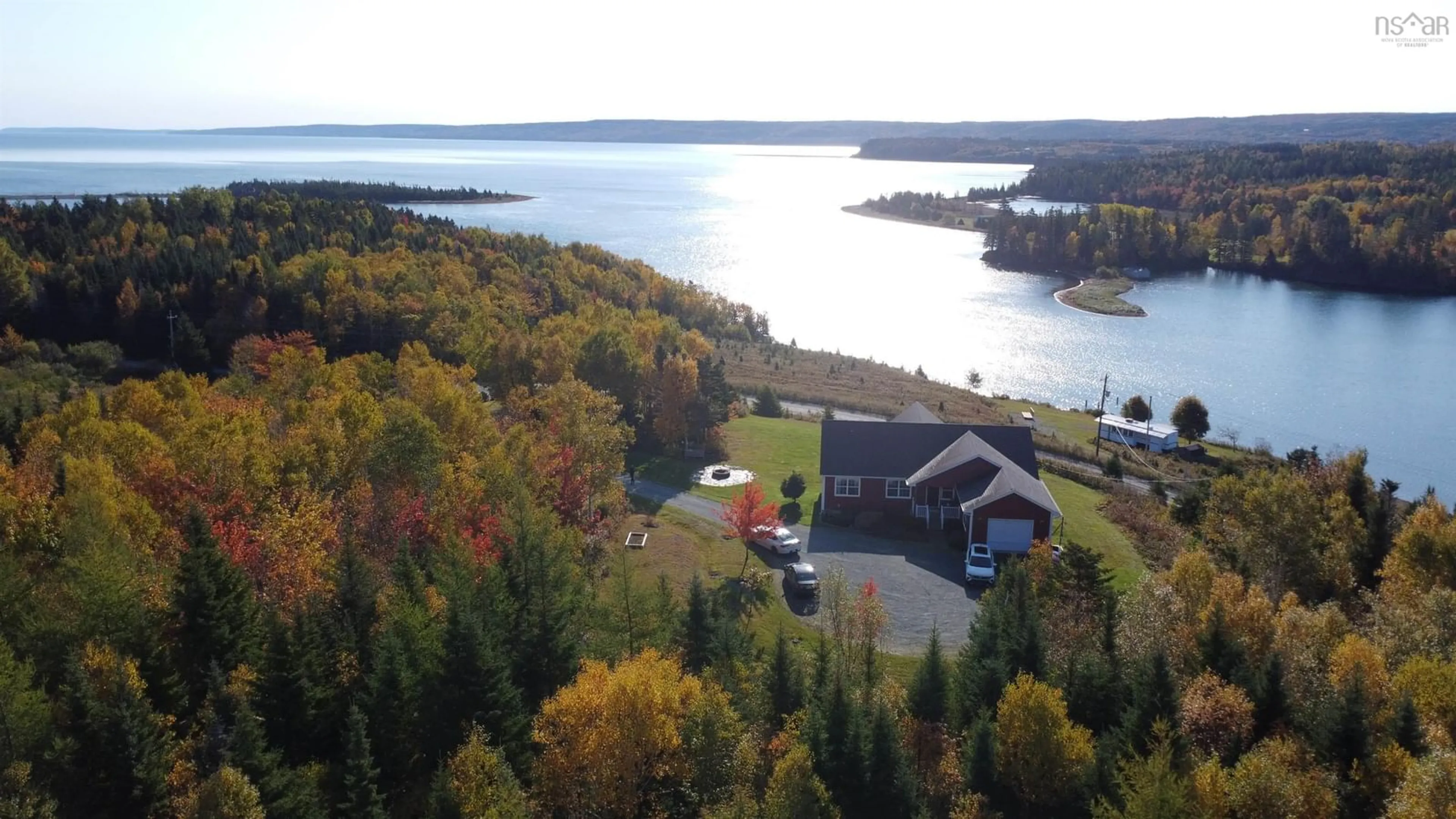 A pic from outside/outdoor area/front of a property/back of a property/a pic from drone, water/lake/river/ocean view for 121 Lower Water Street, Guysborough Nova Scotia B0H 1N0