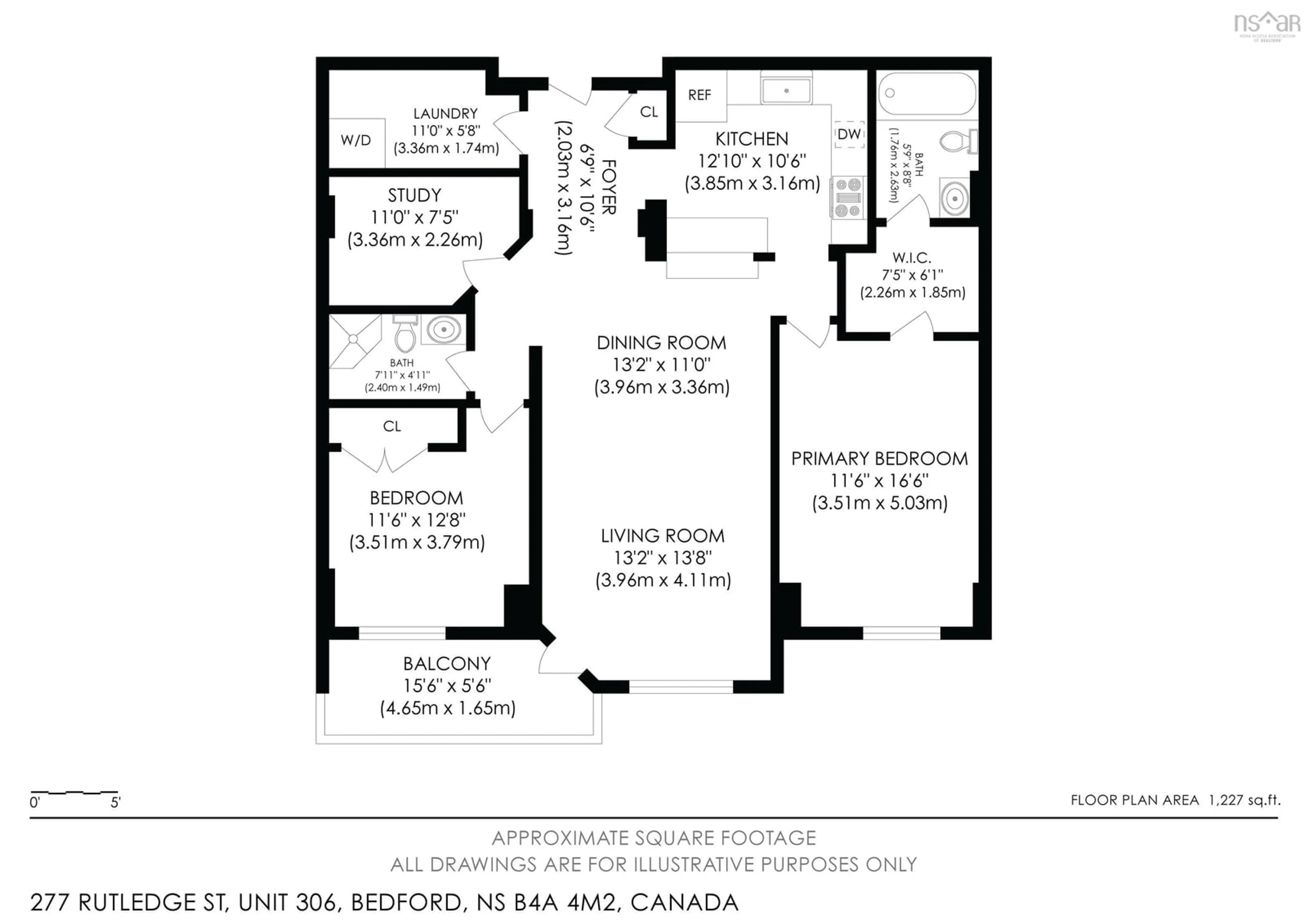 Floor plan for 277 Rutledge #306, Bedford Nova Scotia B4A 2M2