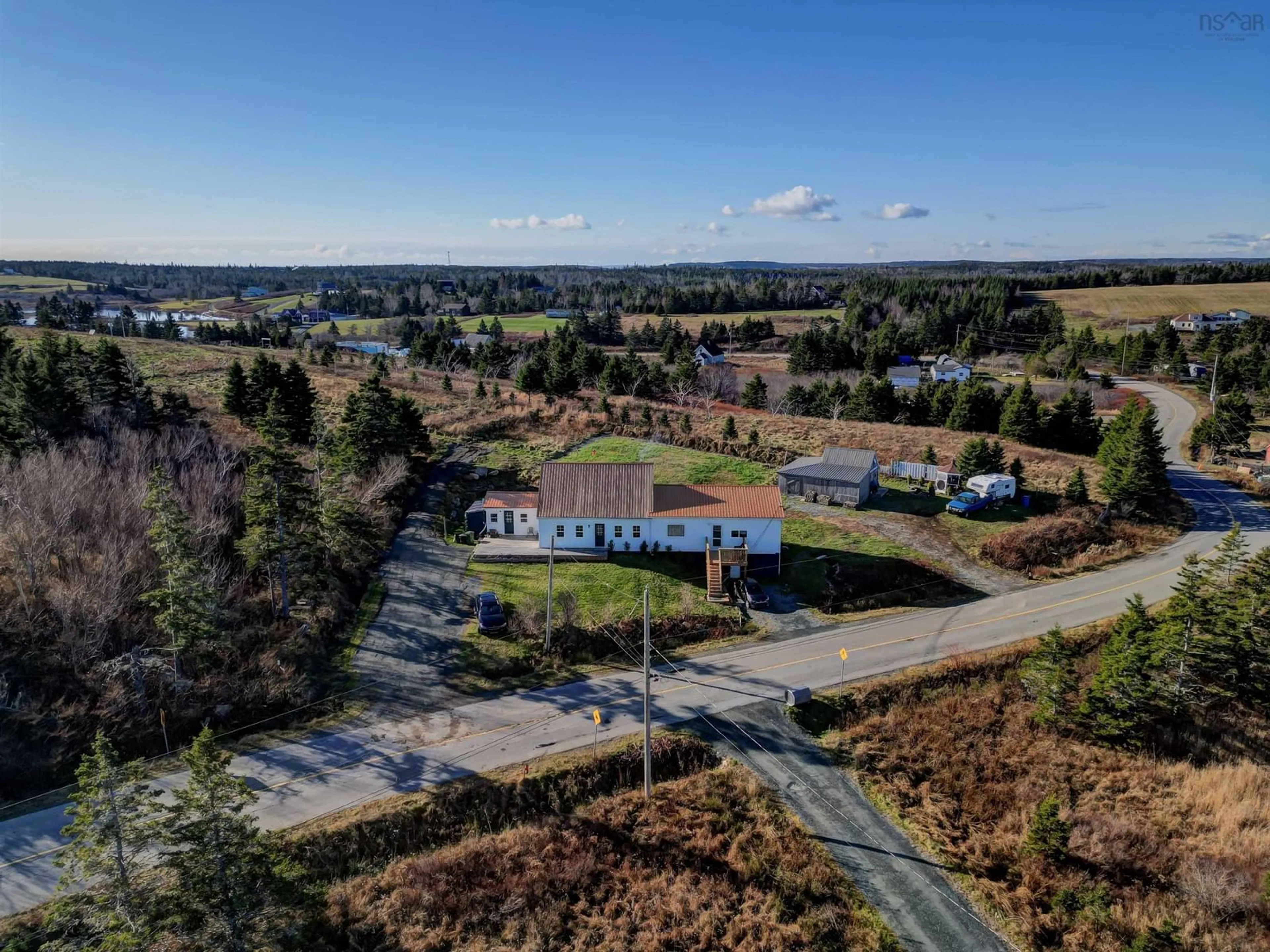 A pic from outside/outdoor area/front of a property/back of a property/a pic from drone, unknown for 218-220 Back Rd, Seaforth Nova Scotia B0J 2L0