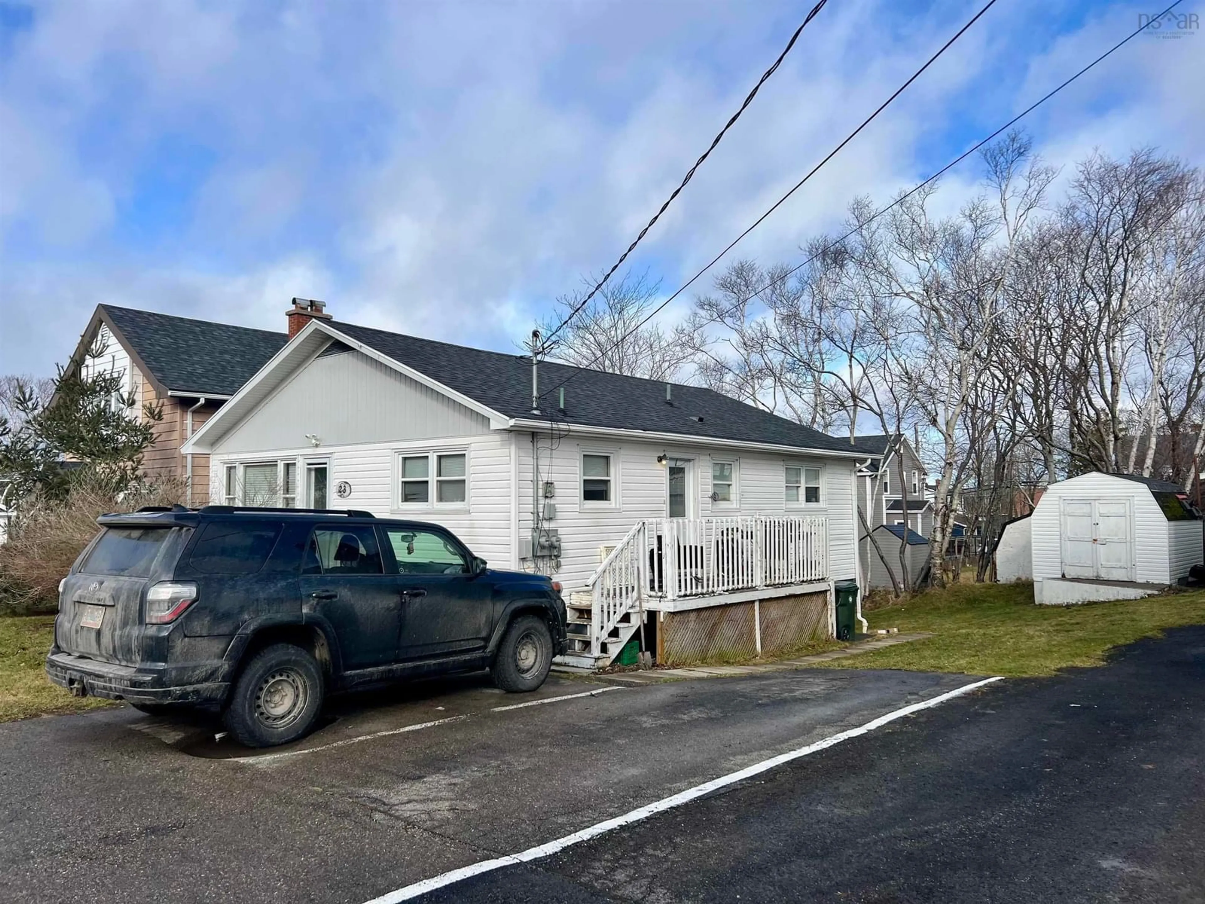 A pic from outside/outdoor area/front of a property/back of a property/a pic from drone, street for 23 Castle Drive, Sydney Nova Scotia B1S 2A3