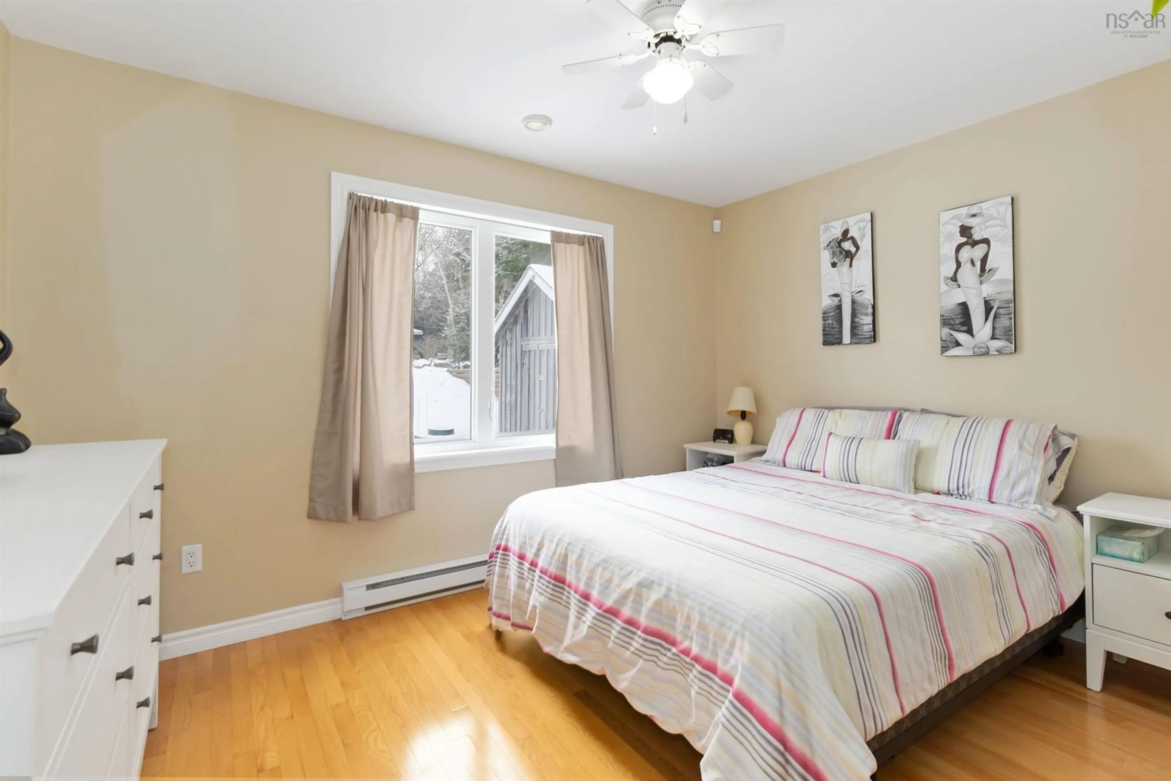 Bedroom with bed, wood/laminate floor for 377 Wallaback Dr, New Ross Nova Scotia B0J 2M0