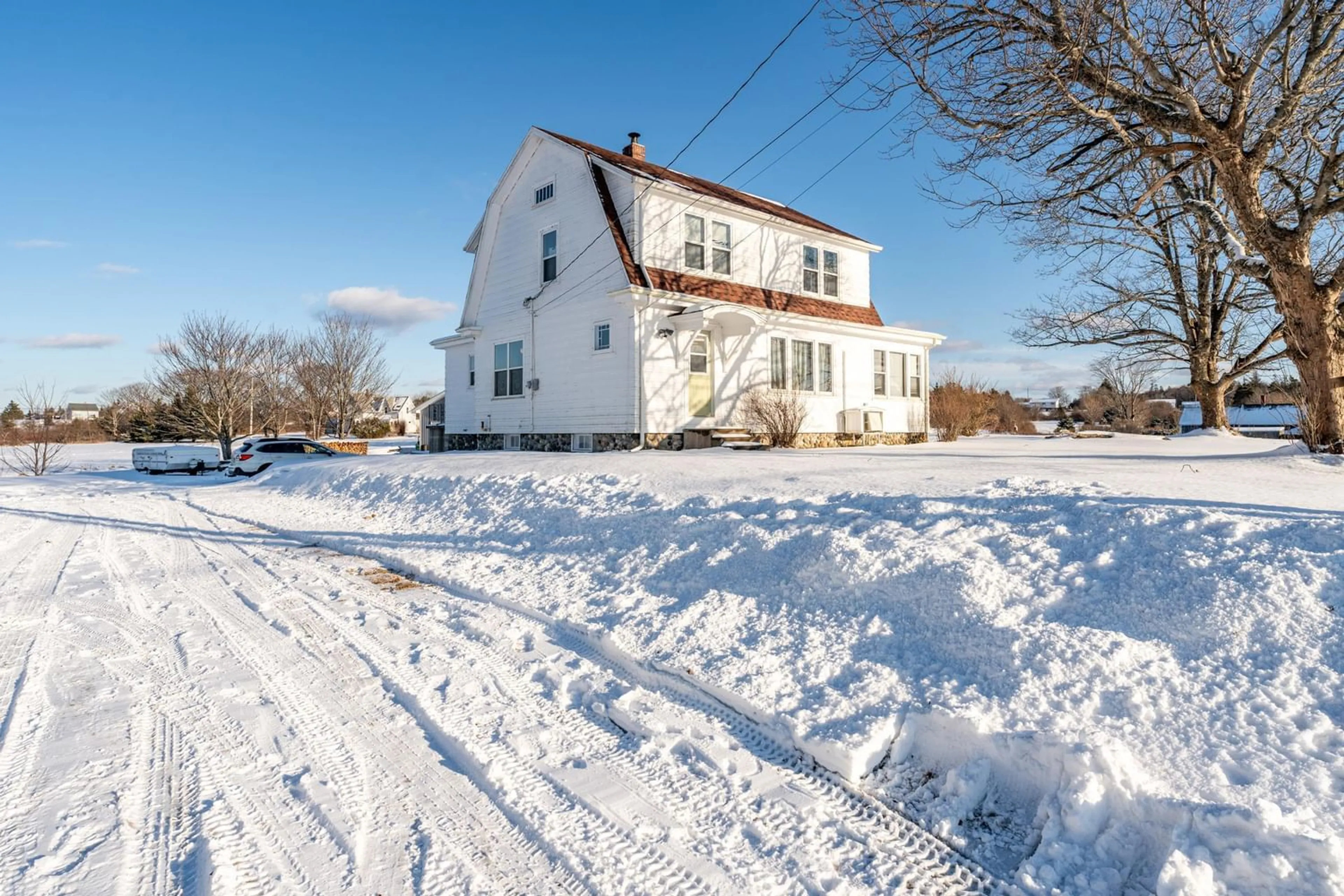 A pic from outside/outdoor area/front of a property/back of a property/a pic from drone, street for 8882 Highway 1, Meteghan River Nova Scotia B0W 2L0