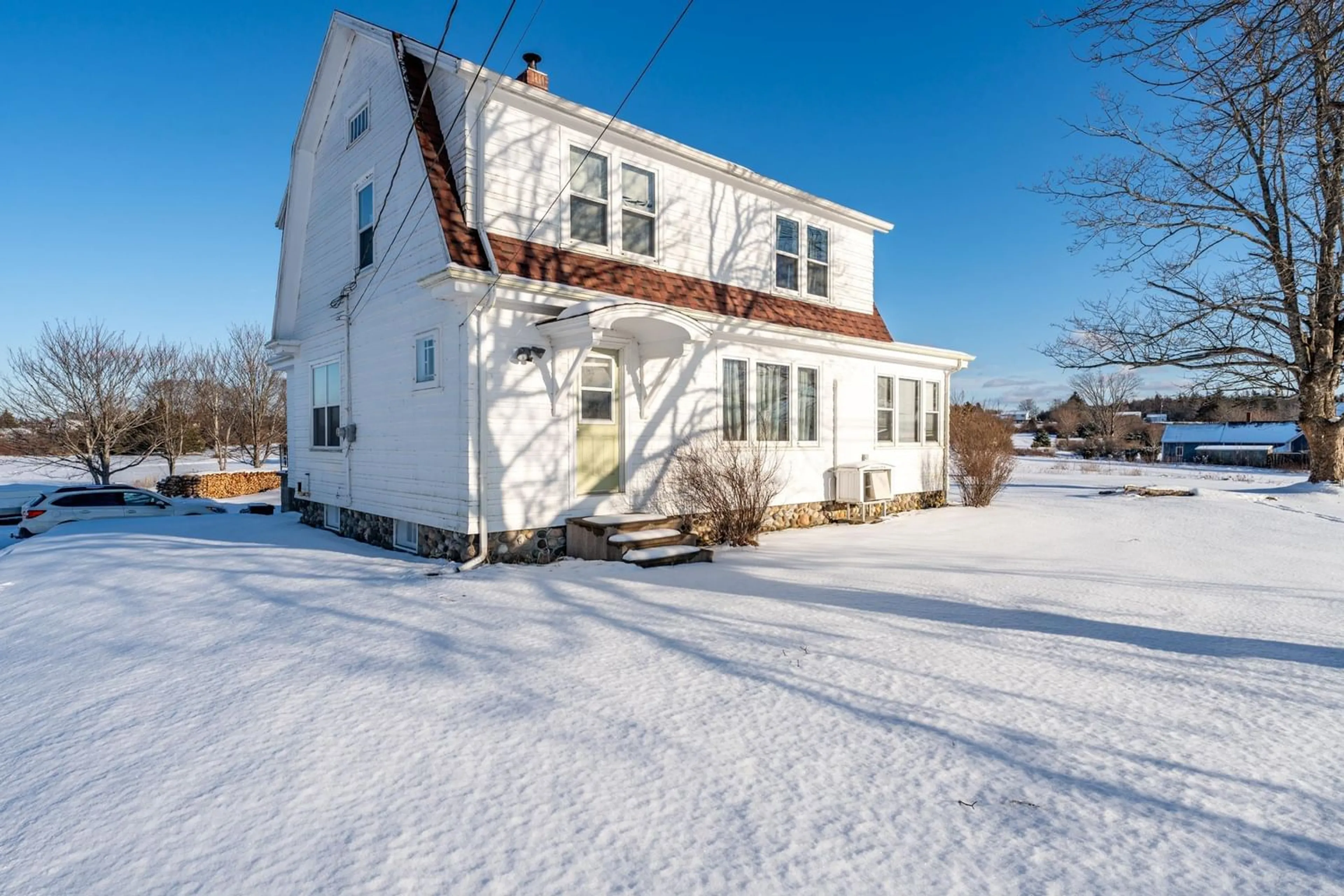 A pic from outside/outdoor area/front of a property/back of a property/a pic from drone, street for 8882 Highway 1, Meteghan River Nova Scotia B0W 2L0