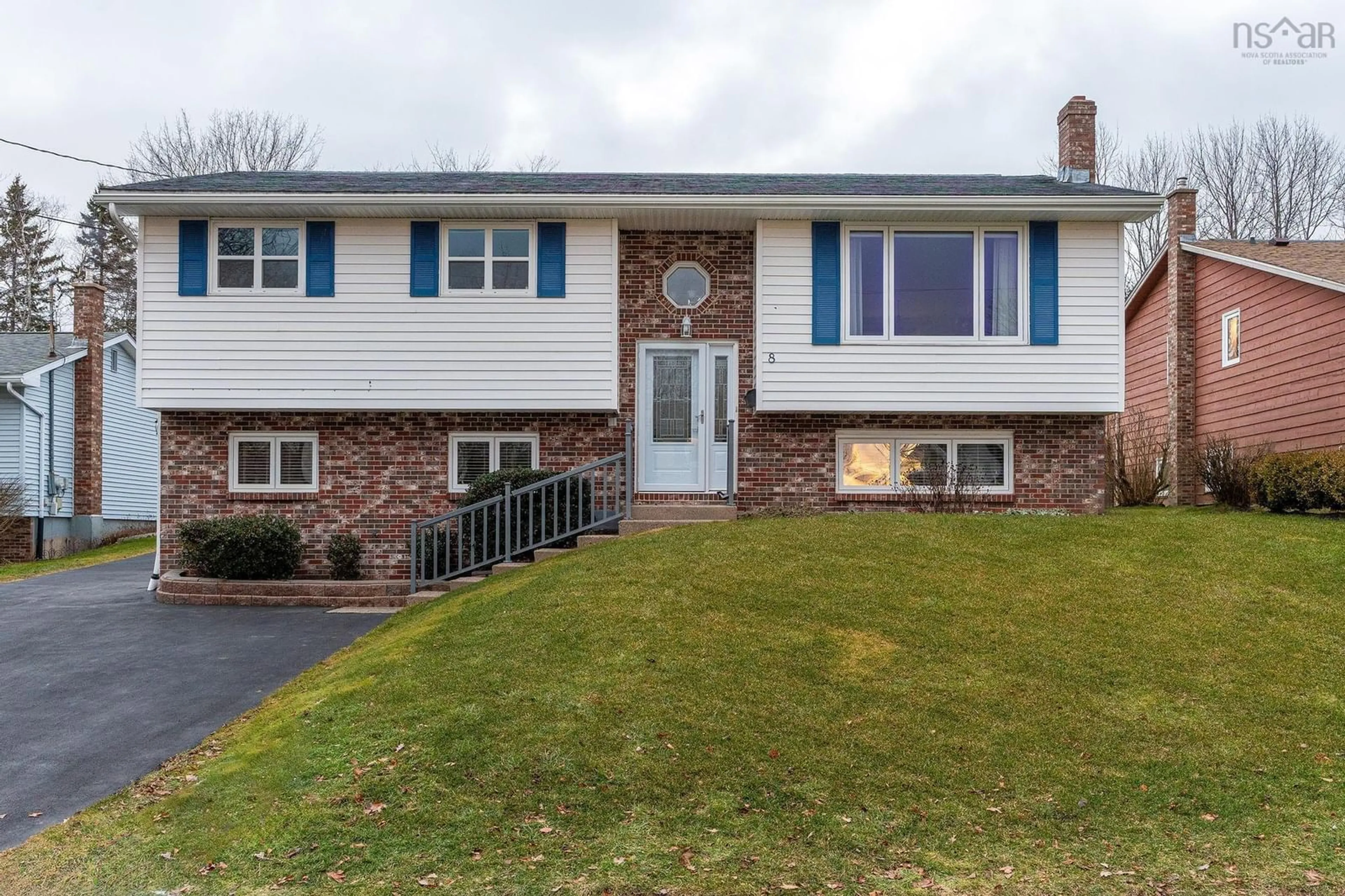 Home with vinyl exterior material, street for 8 Culrain Cres, Dartmouth Nova Scotia B2X 2Z7