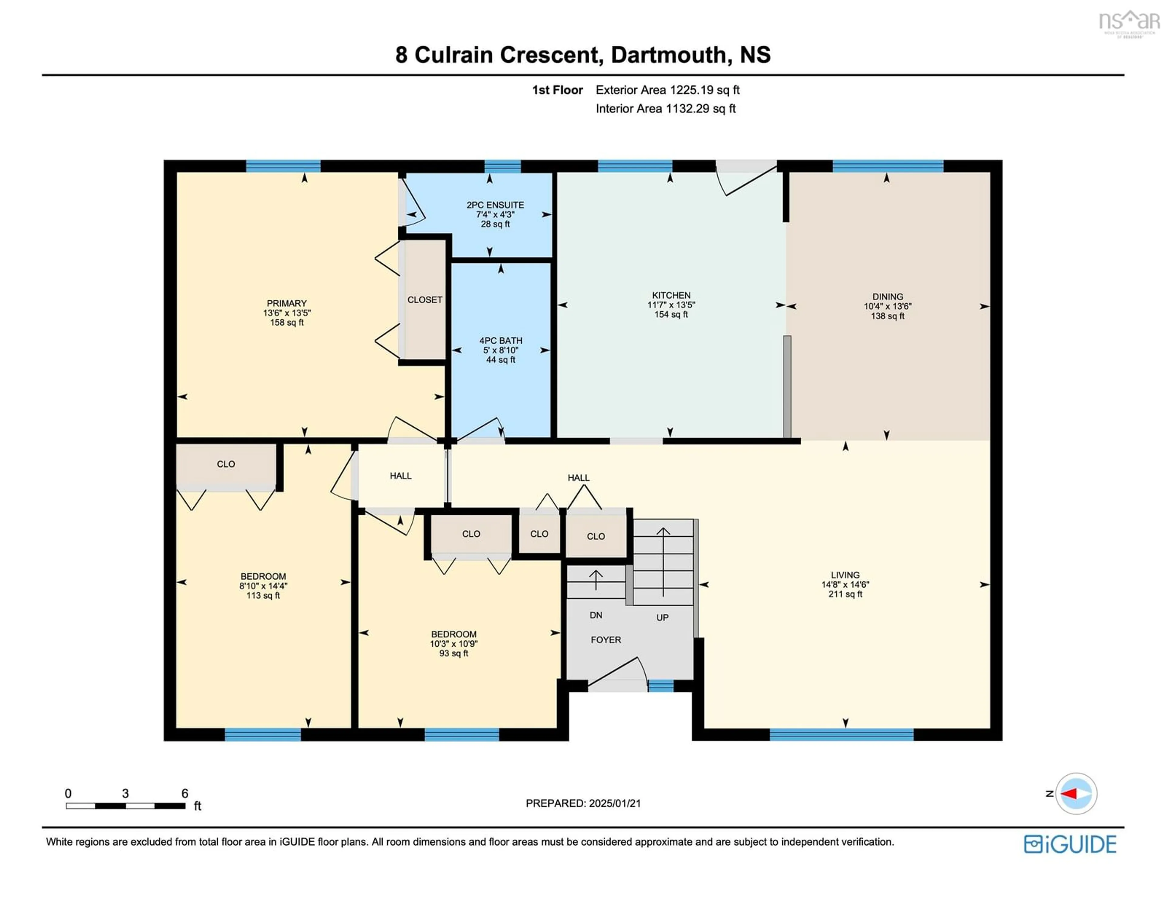 Floor plan for 8 Culrain Cres, Dartmouth Nova Scotia B2X 2Z7