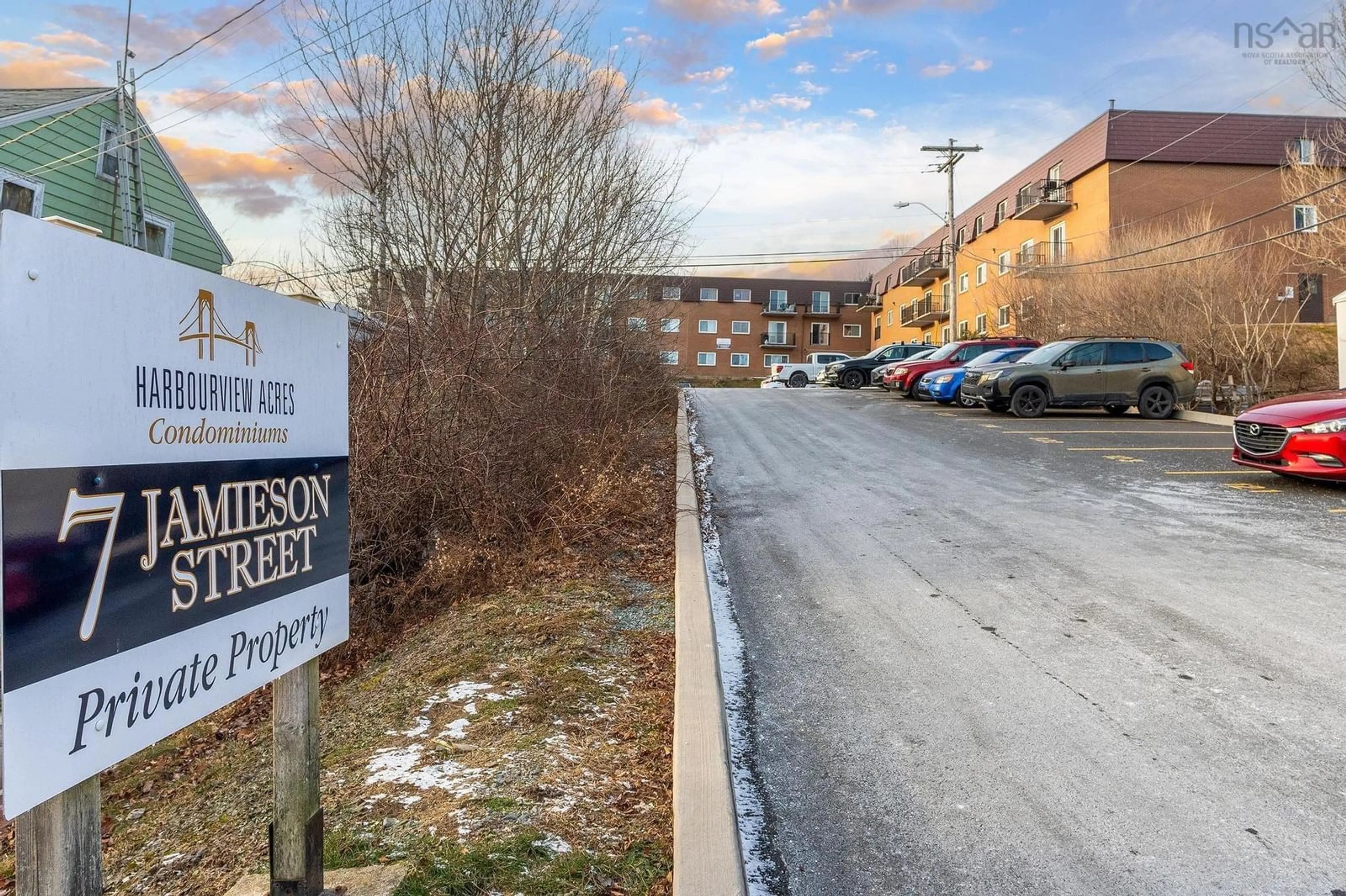 A pic from outside/outdoor area/front of a property/back of a property/a pic from drone, street for 7 Jamieson St #308, Dartmouth Nova Scotia B3A 4L2