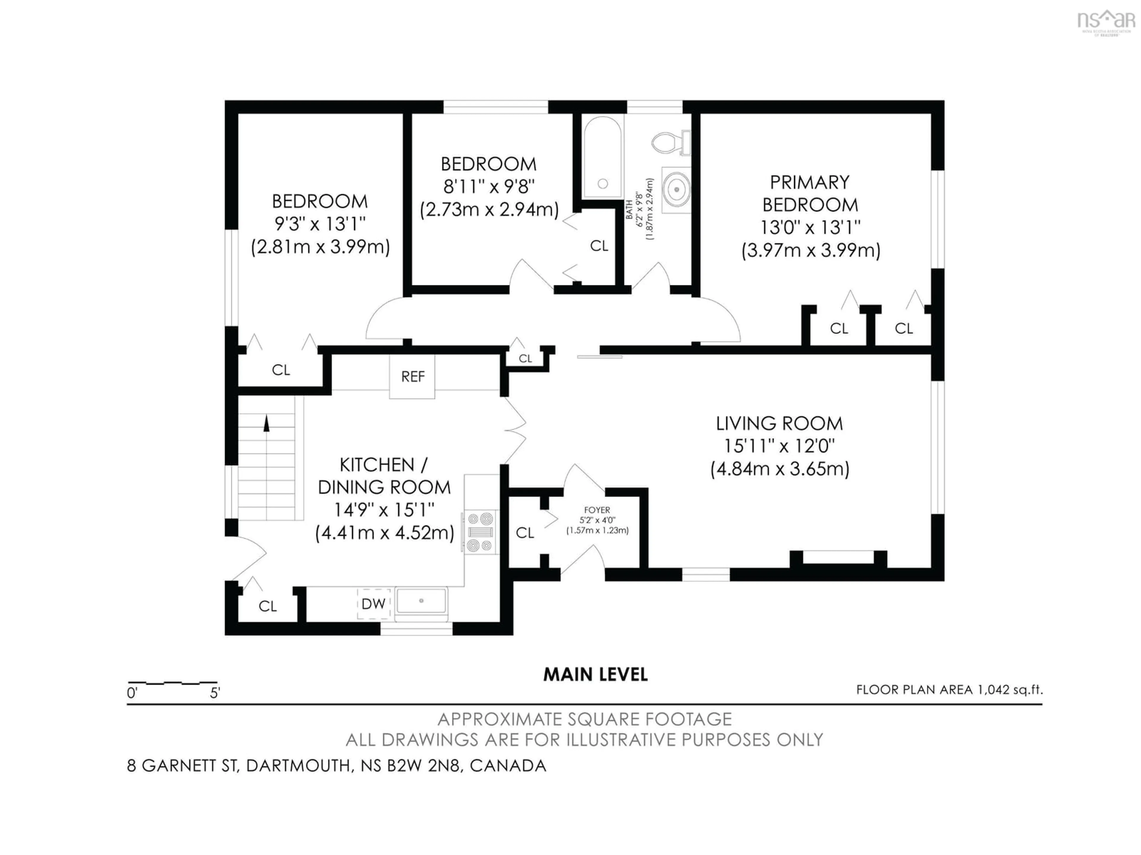 Floor plan for 8 Garnett St, Dartmouth Nova Scotia B2W 2N8