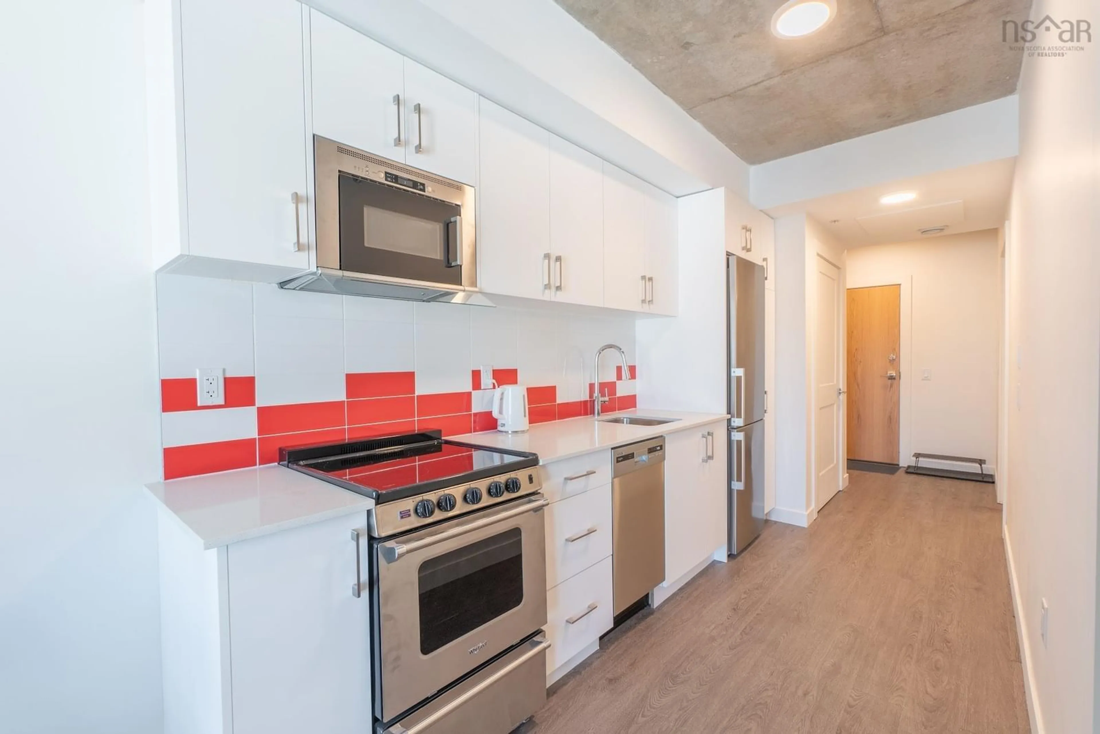 Standard kitchen, ceramic/tile floor for 5684 West St #404, Halifax Nova Scotia B3K 1H7